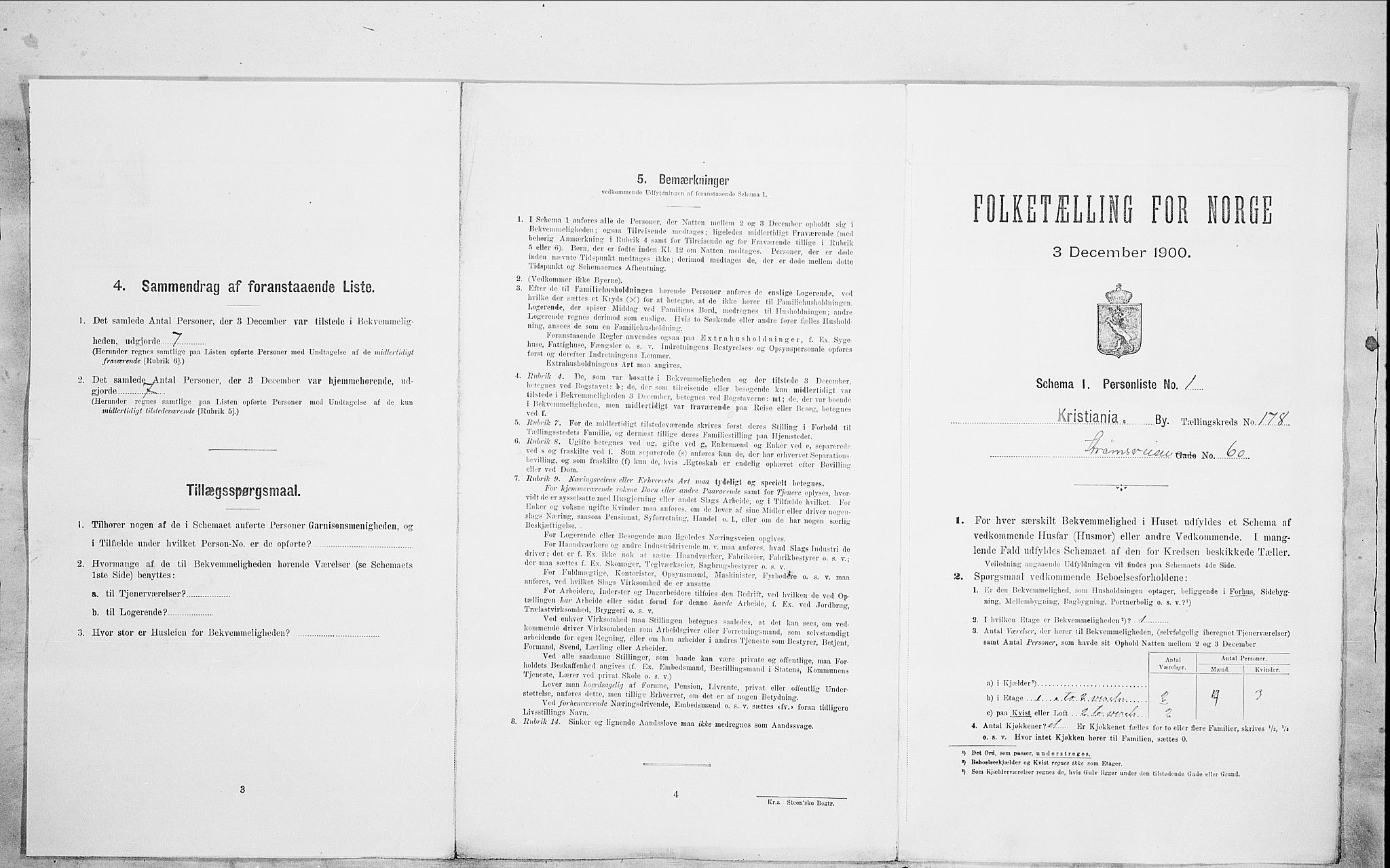 SAO, Folketelling 1900 for 0301 Kristiania kjøpstad, 1900, s. 93491