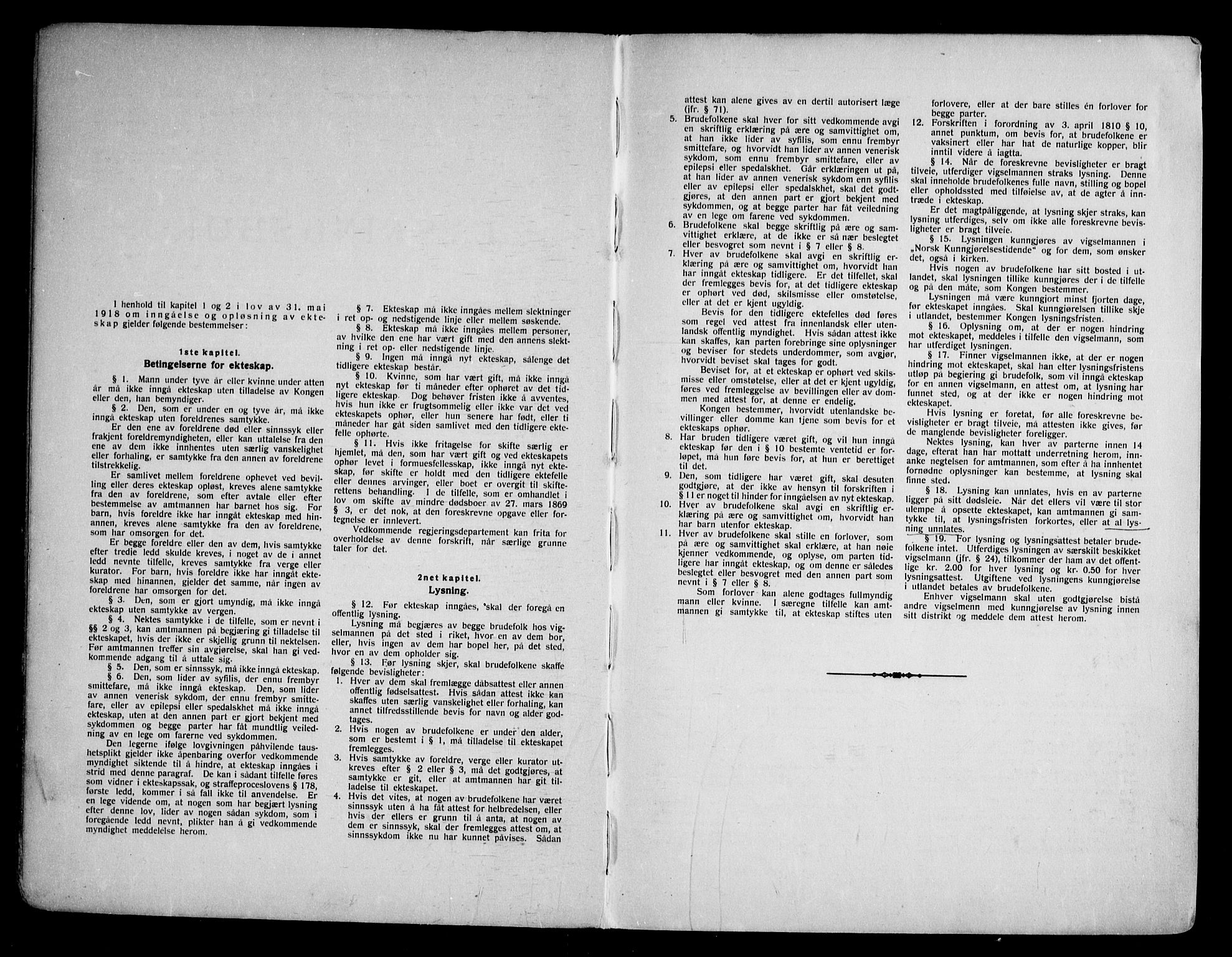 Strømm kirkebøker, SAKO/A-322/H/Ha/L0003: Lysningsprotokoll nr. 3, 1919-1958