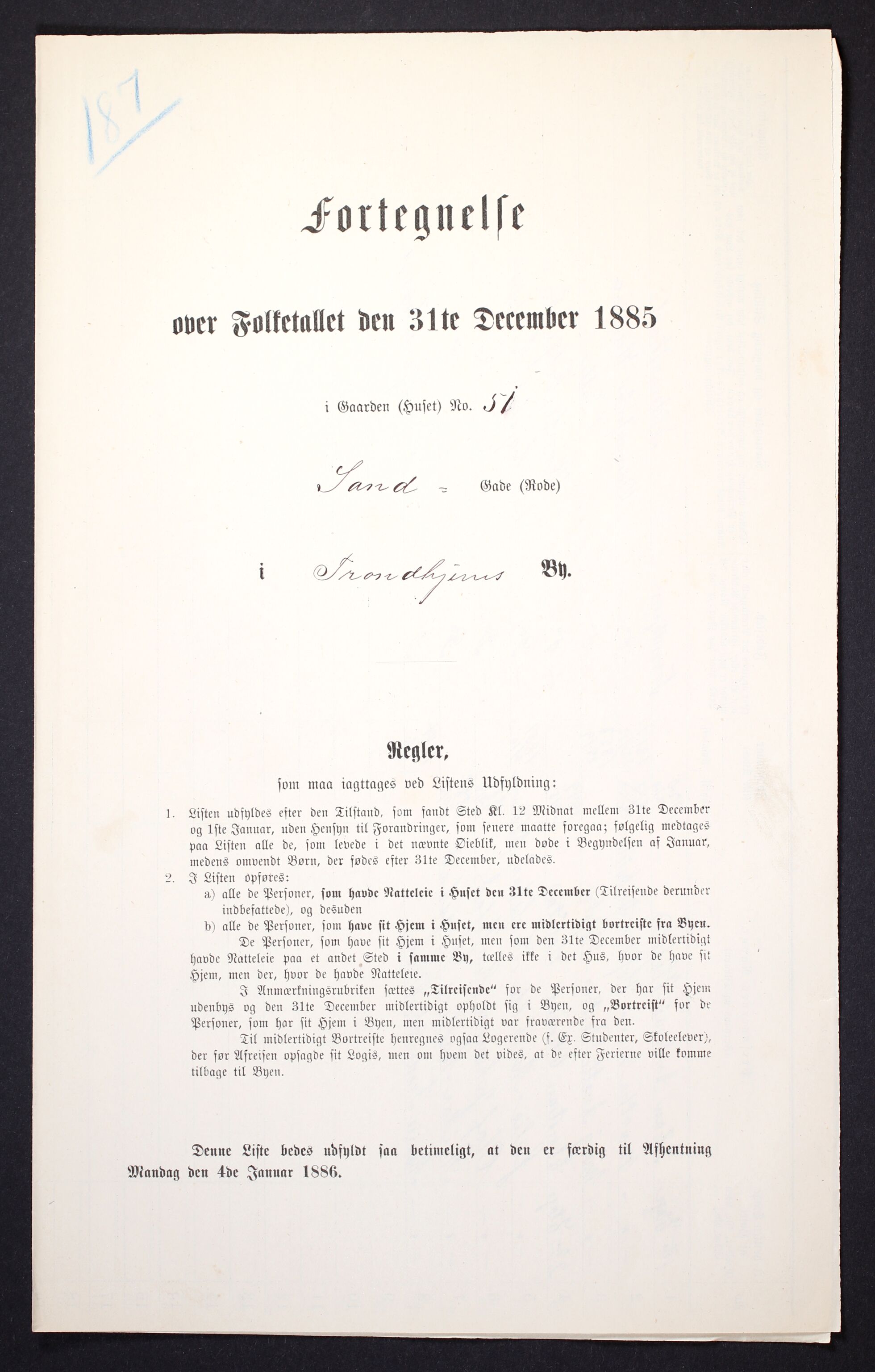 SAT, Folketelling 1885 for 1601 Trondheim kjøpstad, 1885, s. 930