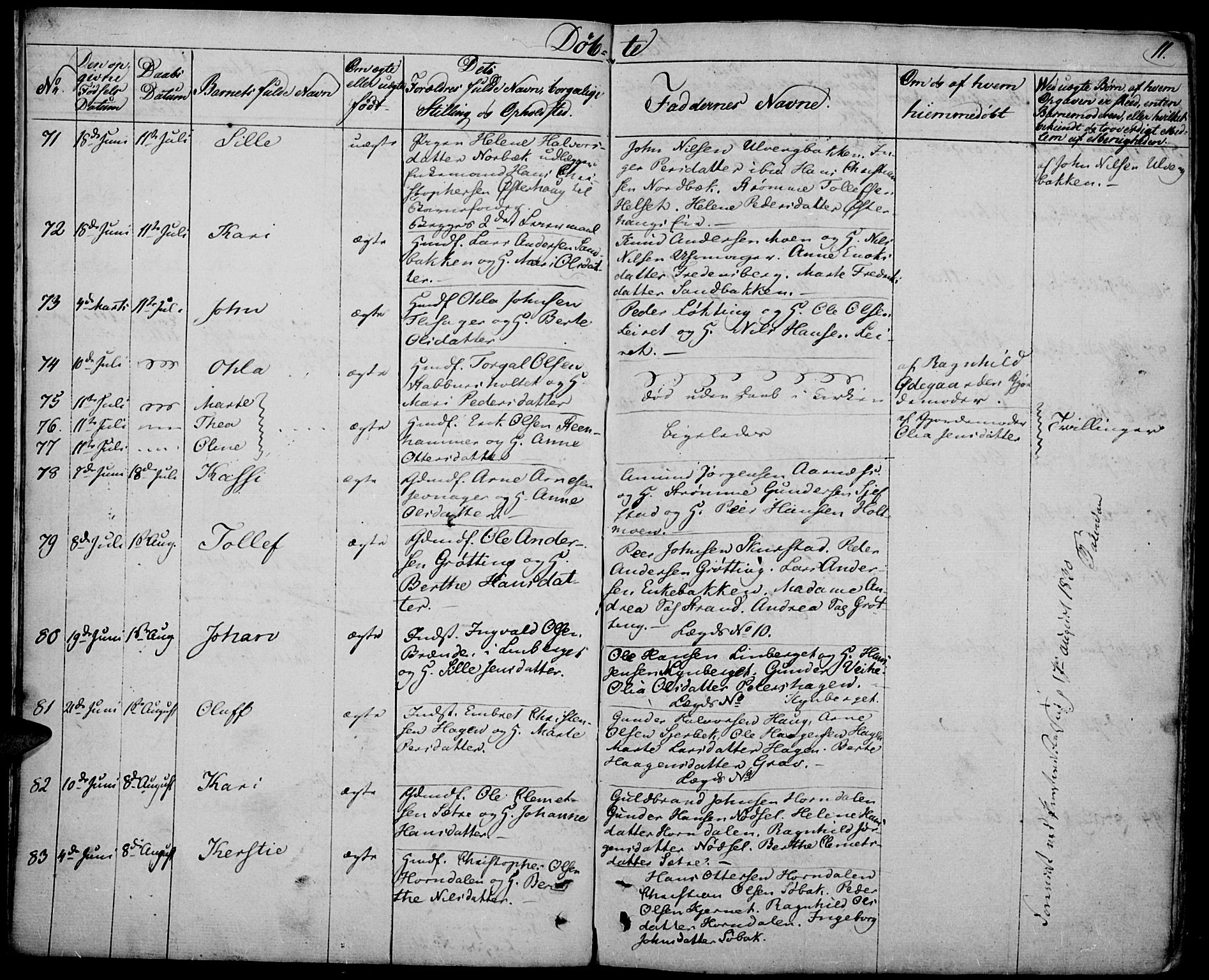 Elverum prestekontor, AV/SAH-PREST-044/H/Ha/Haa/L0008: Ministerialbok nr. 8, 1830-1842, s. 11