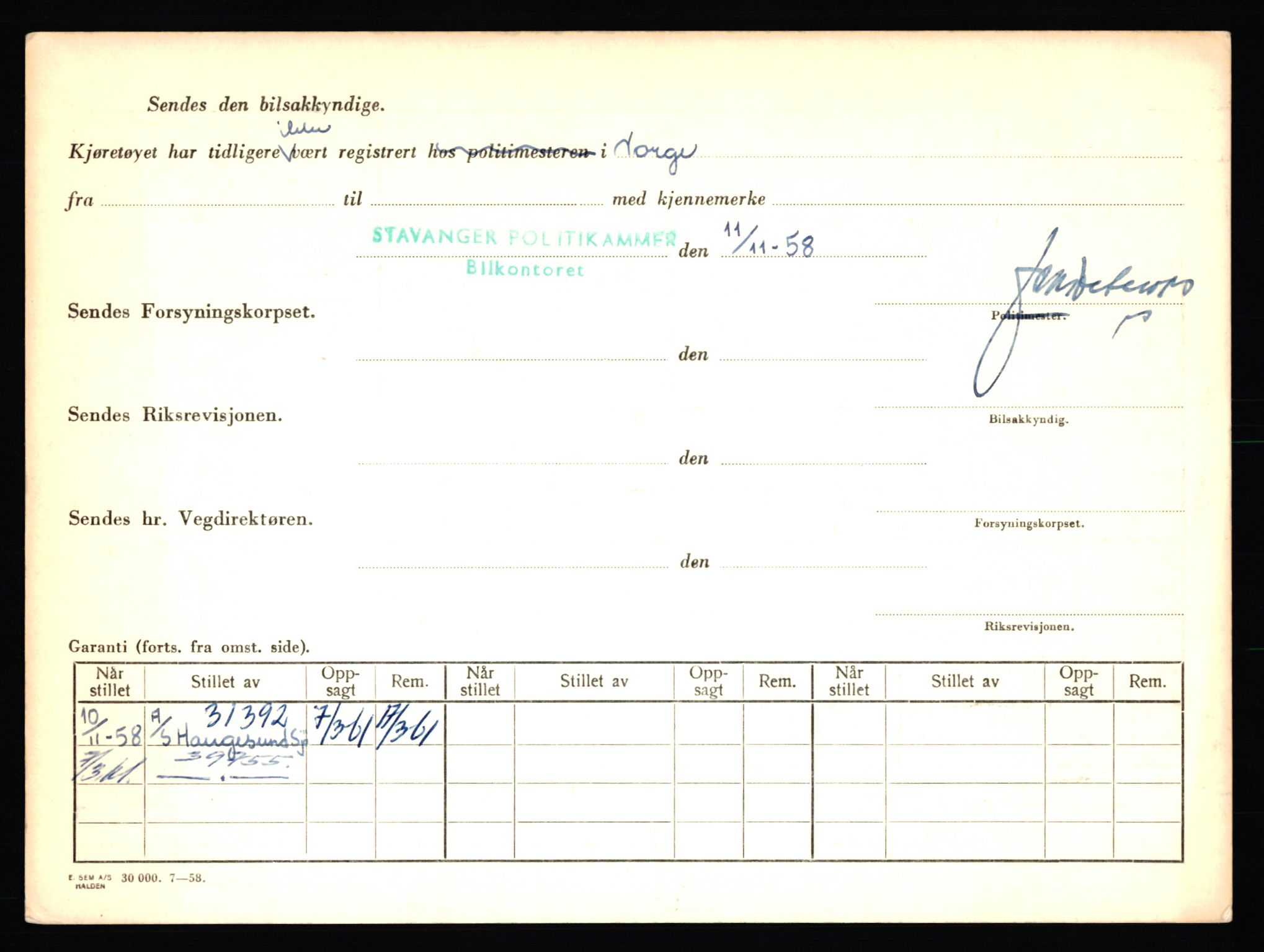 Stavanger trafikkstasjon, AV/SAST-A-101942/0/F/L0006: L-1700 - L-2149, 1930-1971, s. 1930