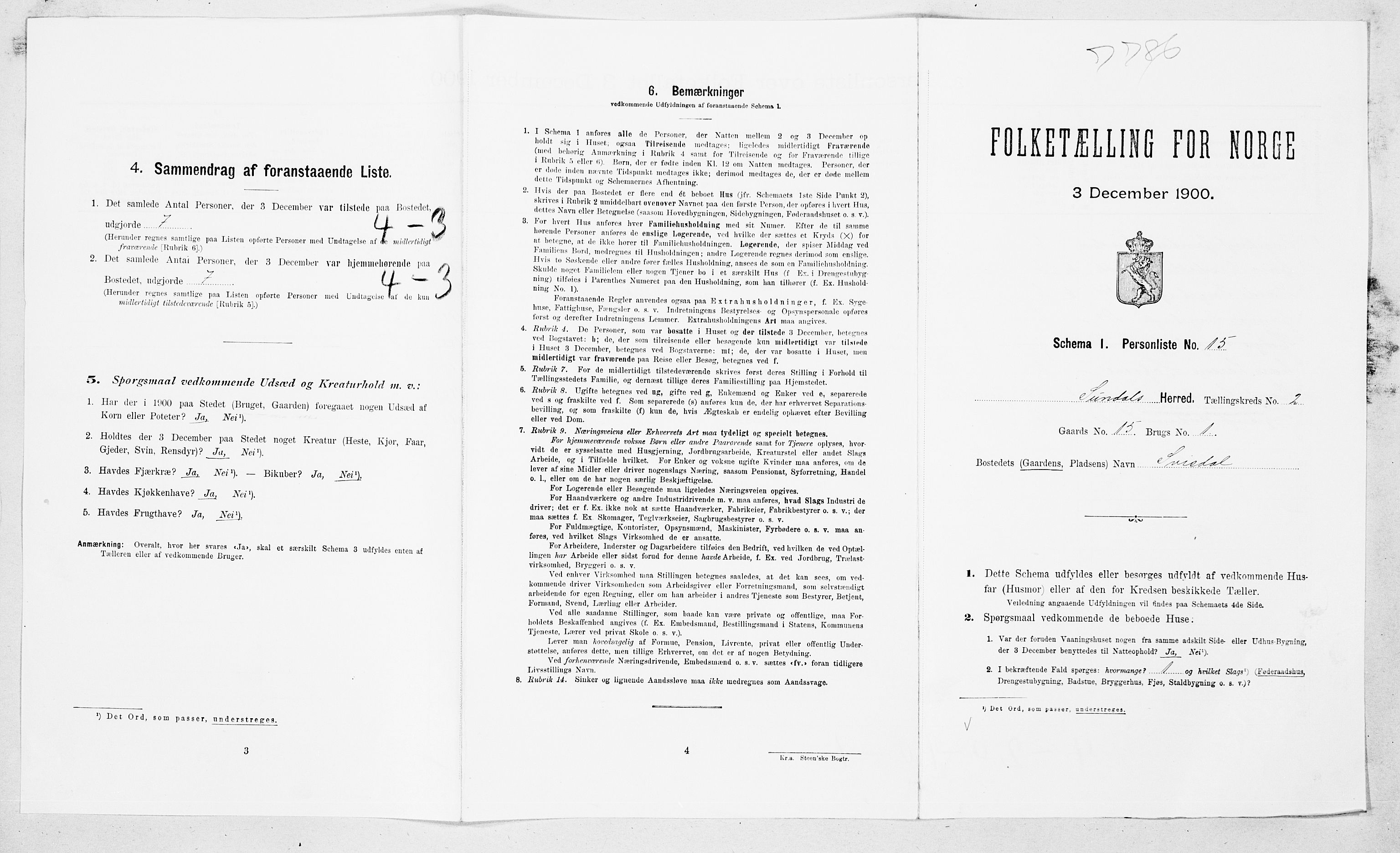 SAT, Folketelling 1900 for 1563 Sunndal herred, 1900, s. 114