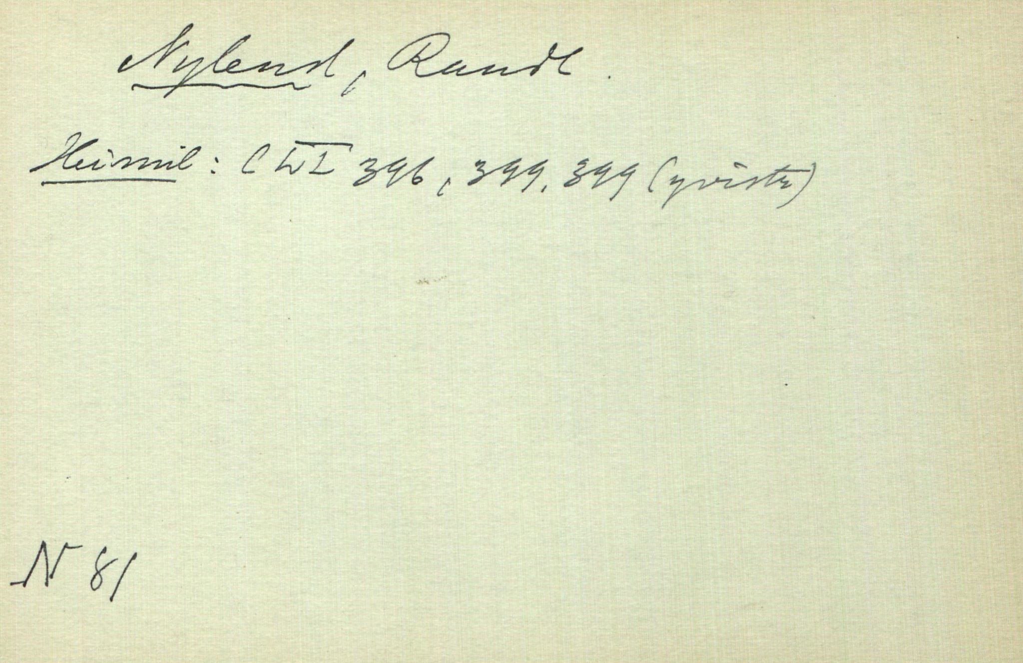 Rikard Berge, TEMU/TGM-A-1003/I/L0014: Personregister- N, 1910-1950