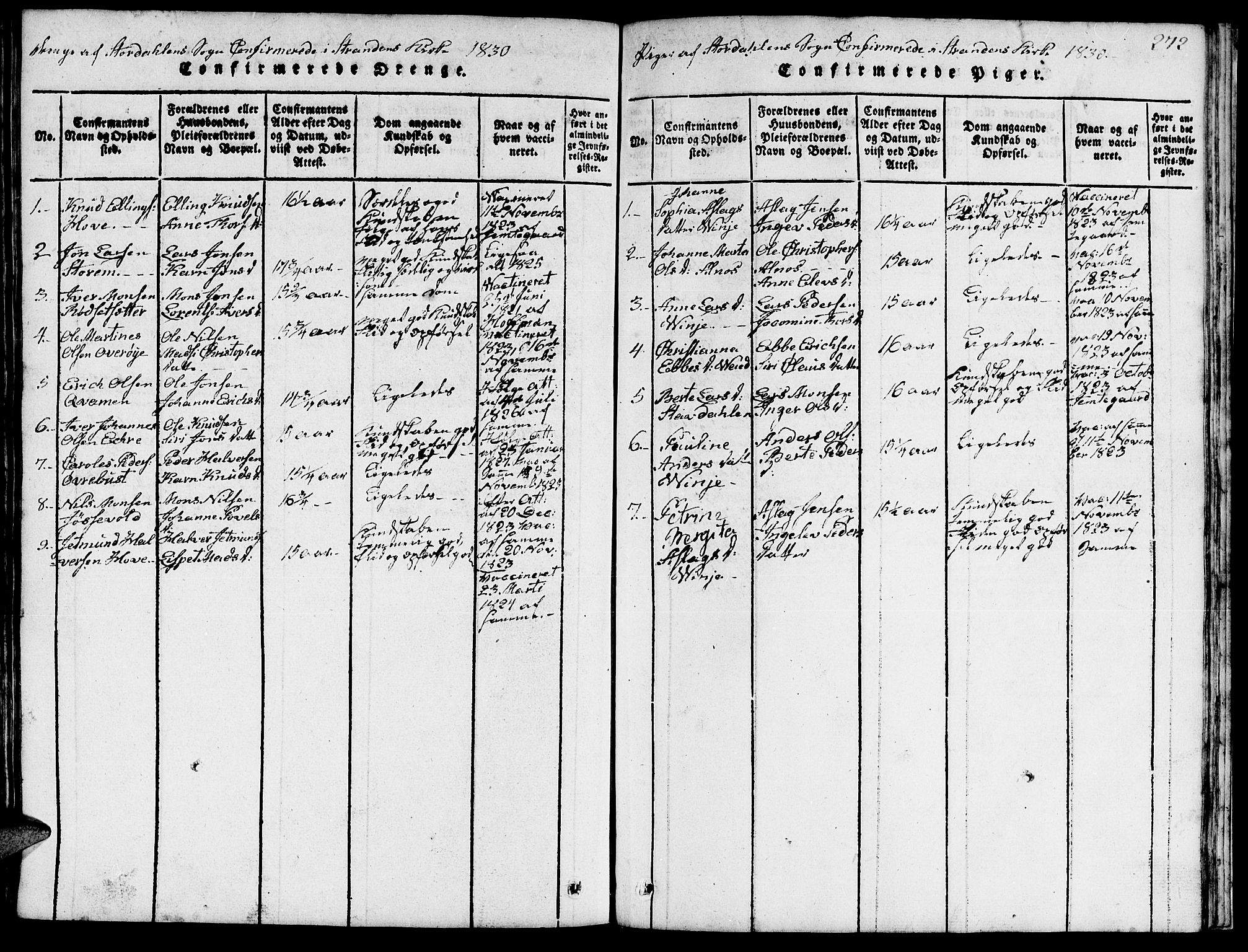 Ministerialprotokoller, klokkerbøker og fødselsregistre - Møre og Romsdal, SAT/A-1454/520/L0289: Klokkerbok nr. 520C01, 1817-1837, s. 272