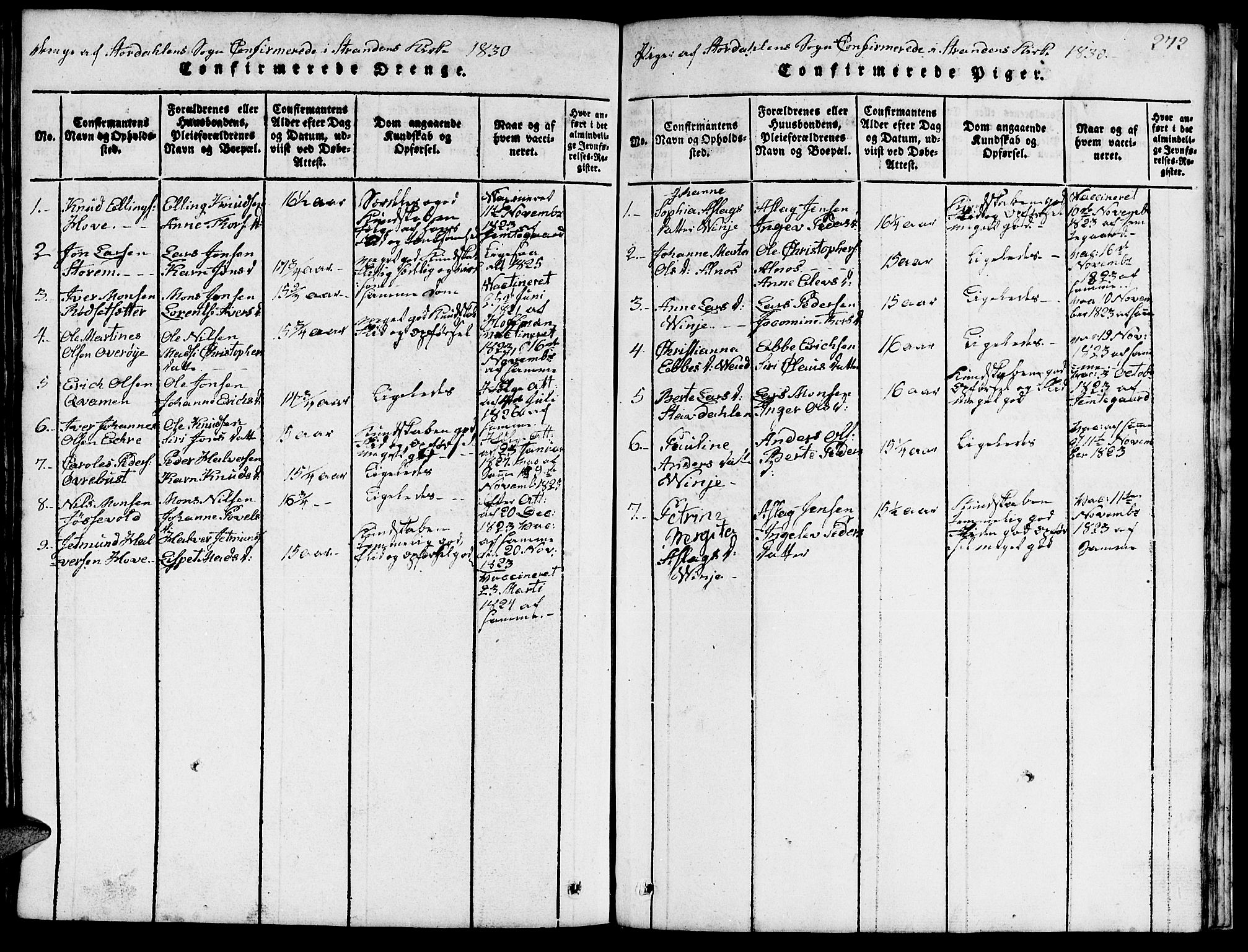 Ministerialprotokoller, klokkerbøker og fødselsregistre - Møre og Romsdal, AV/SAT-A-1454/520/L0289: Klokkerbok nr. 520C01, 1817-1837, s. 272