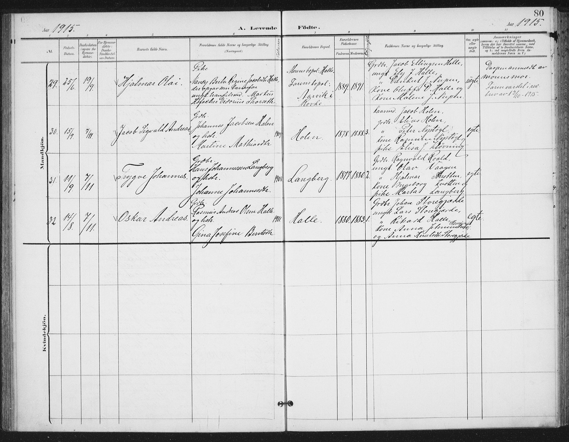 Ministerialprotokoller, klokkerbøker og fødselsregistre - Møre og Romsdal, AV/SAT-A-1454/503/L0038: Ministerialbok nr. 503A06, 1901-1917, s. 80