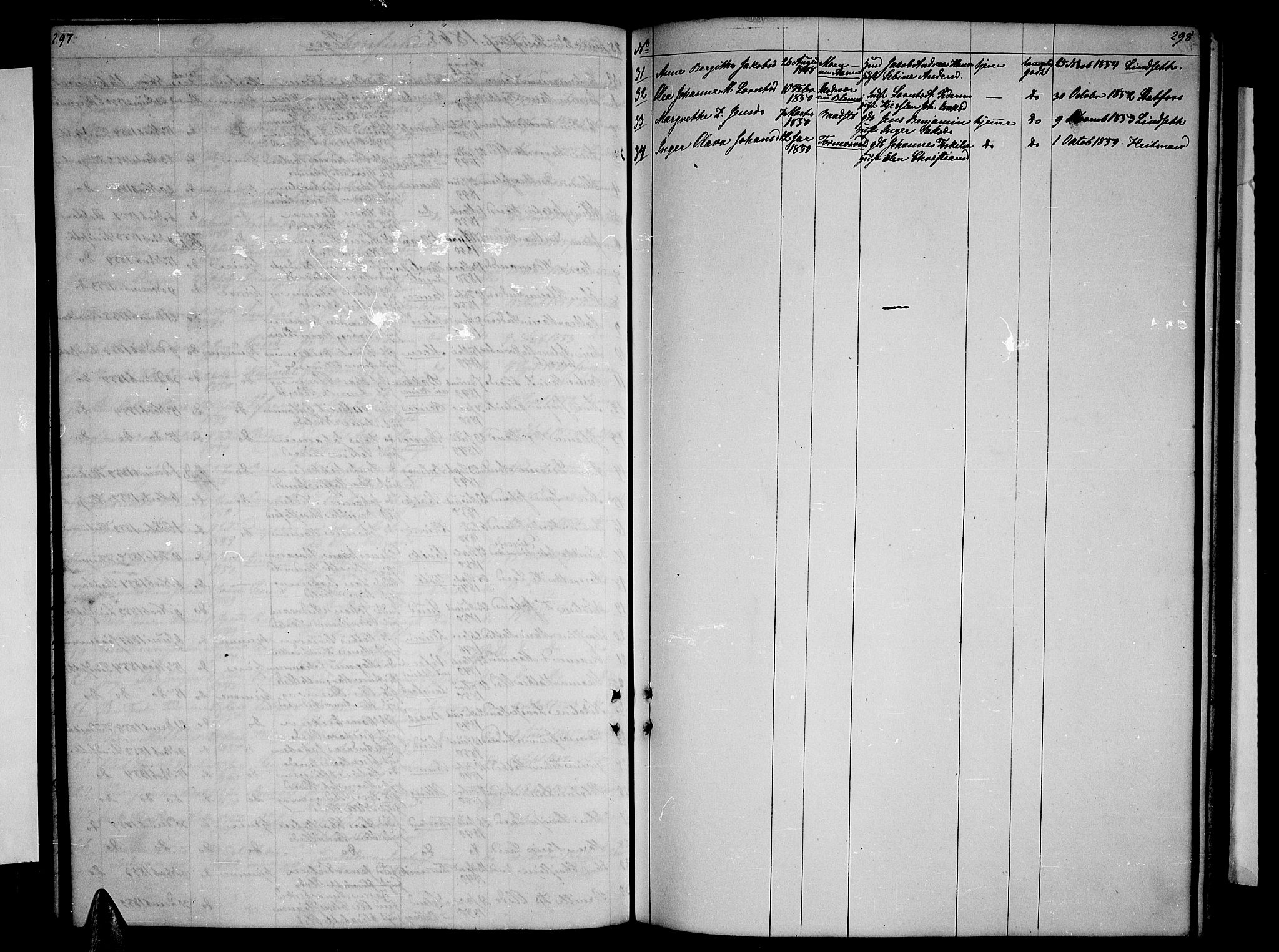 Ministerialprotokoller, klokkerbøker og fødselsregistre - Nordland, AV/SAT-A-1459/831/L0475: Klokkerbok nr. 831C02, 1851-1865, s. 297-298