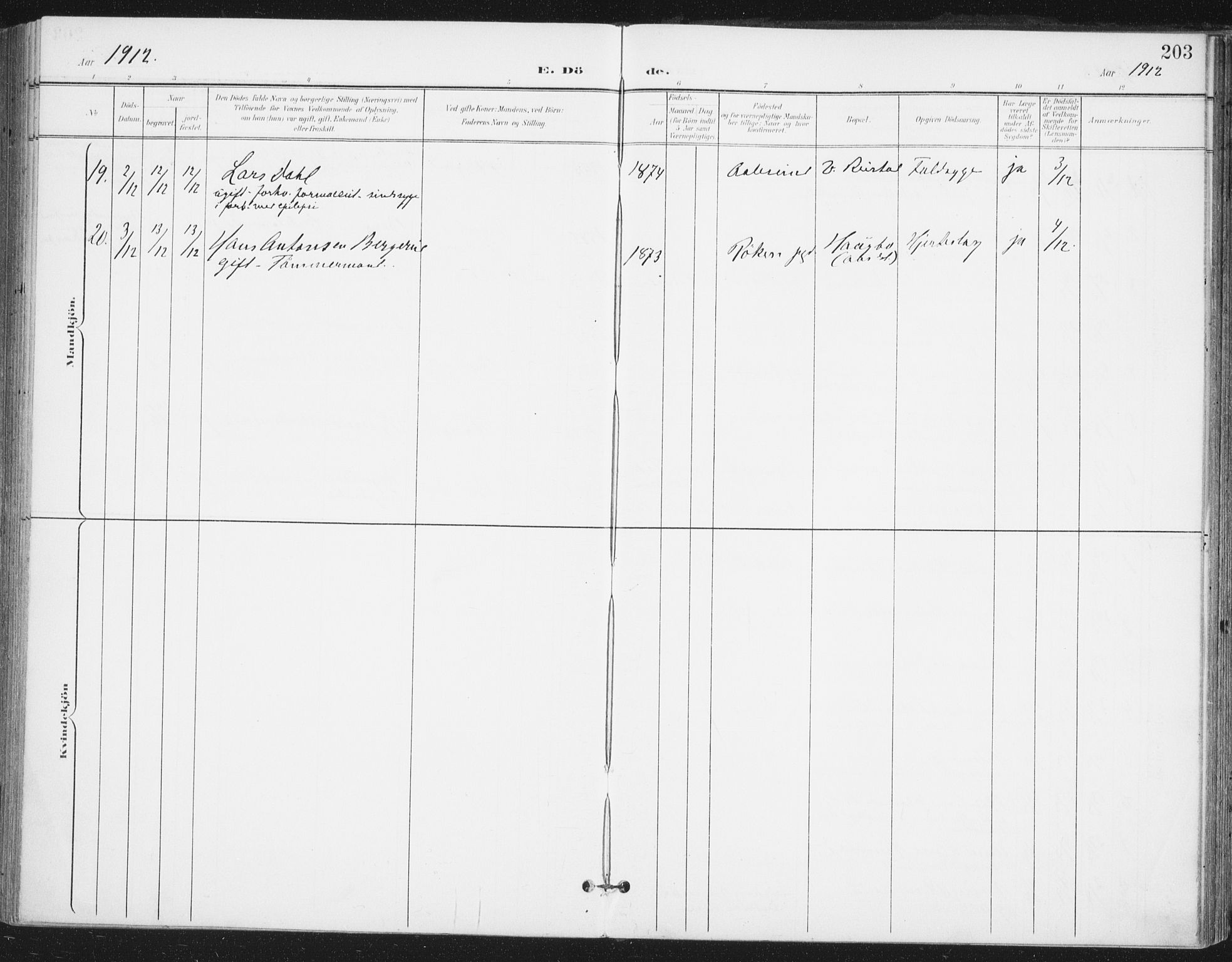Ås prestekontor Kirkebøker, SAO/A-10894/F/Fa/L0010: Ministerialbok nr. I 10, 1900-1918, s. 203