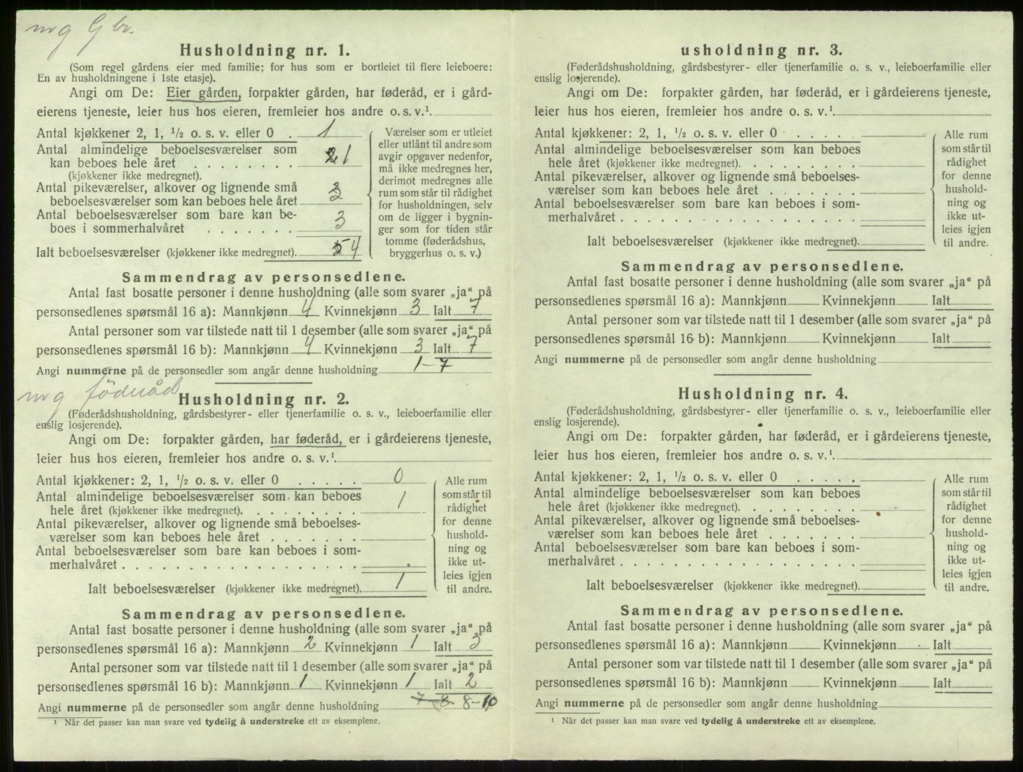 SAB, Folketelling 1920 for 1254 Hamre herred, 1920, s. 723