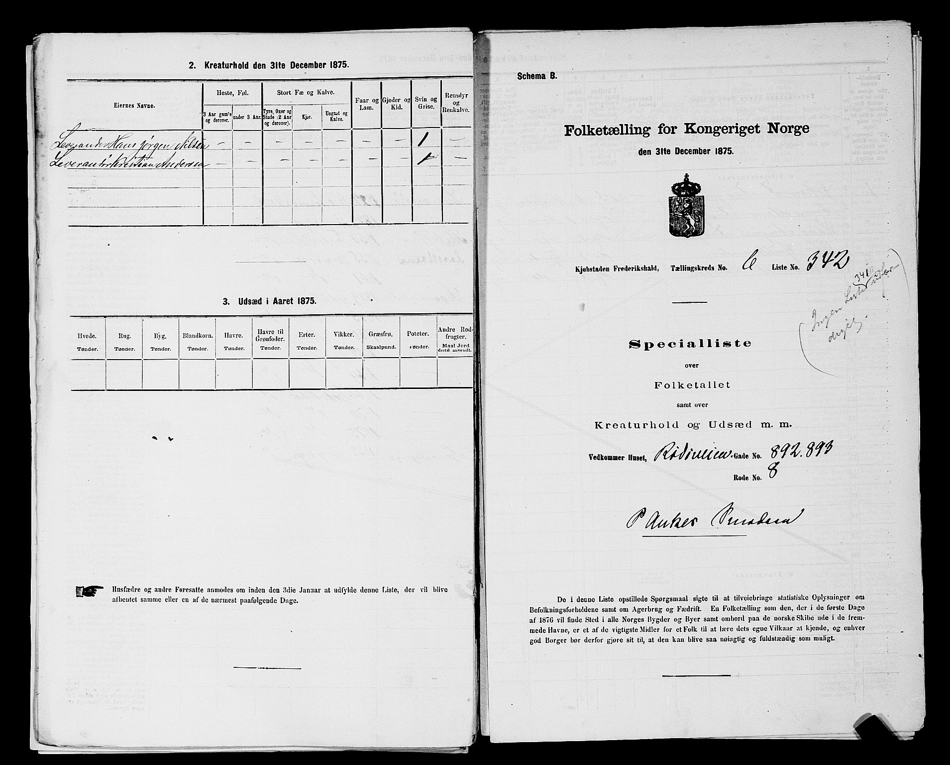 RA, Folketelling 1875 for 0101P Fredrikshald prestegjeld, 1875, s. 638