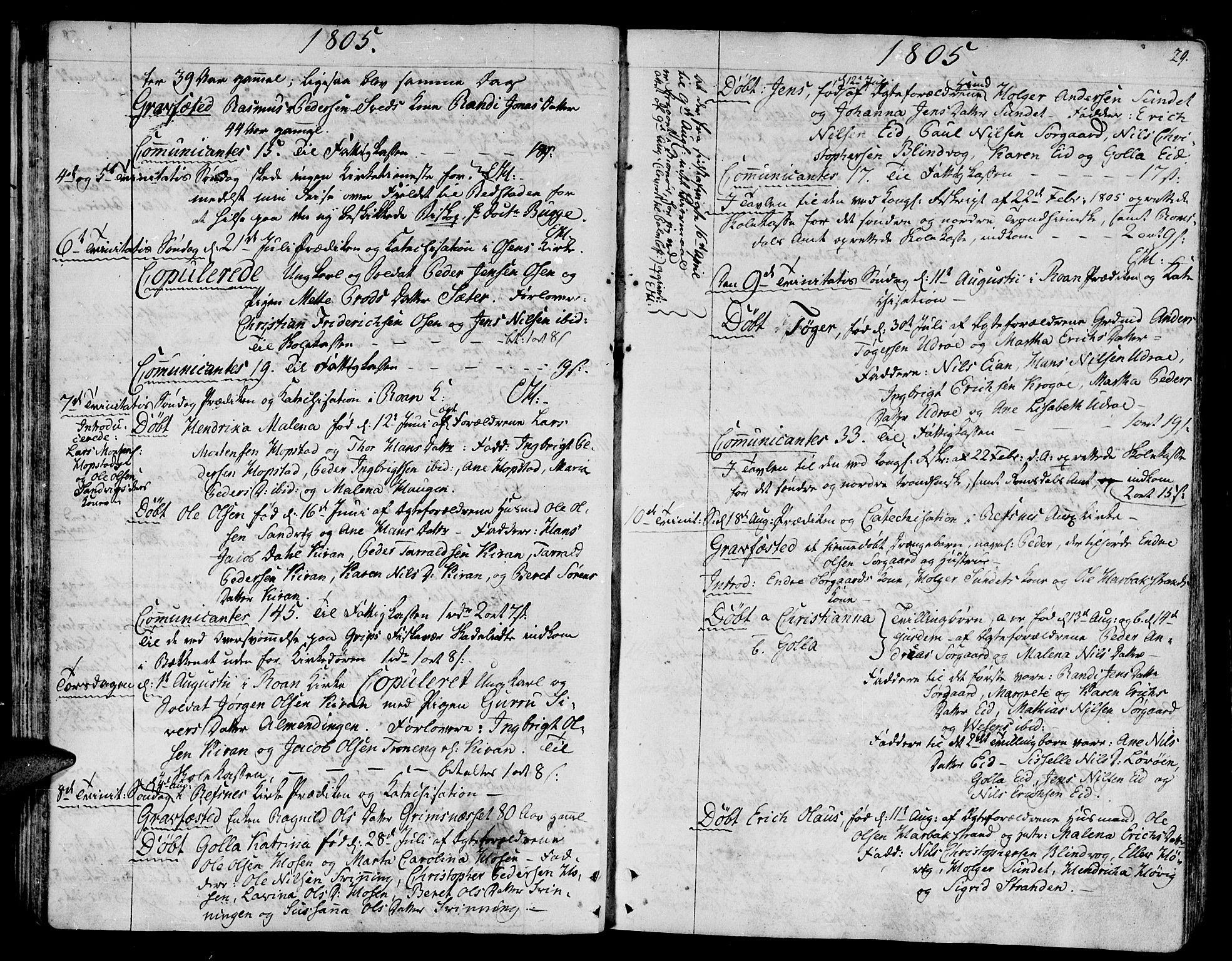 Ministerialprotokoller, klokkerbøker og fødselsregistre - Sør-Trøndelag, SAT/A-1456/657/L0701: Ministerialbok nr. 657A02, 1802-1831, s. 29