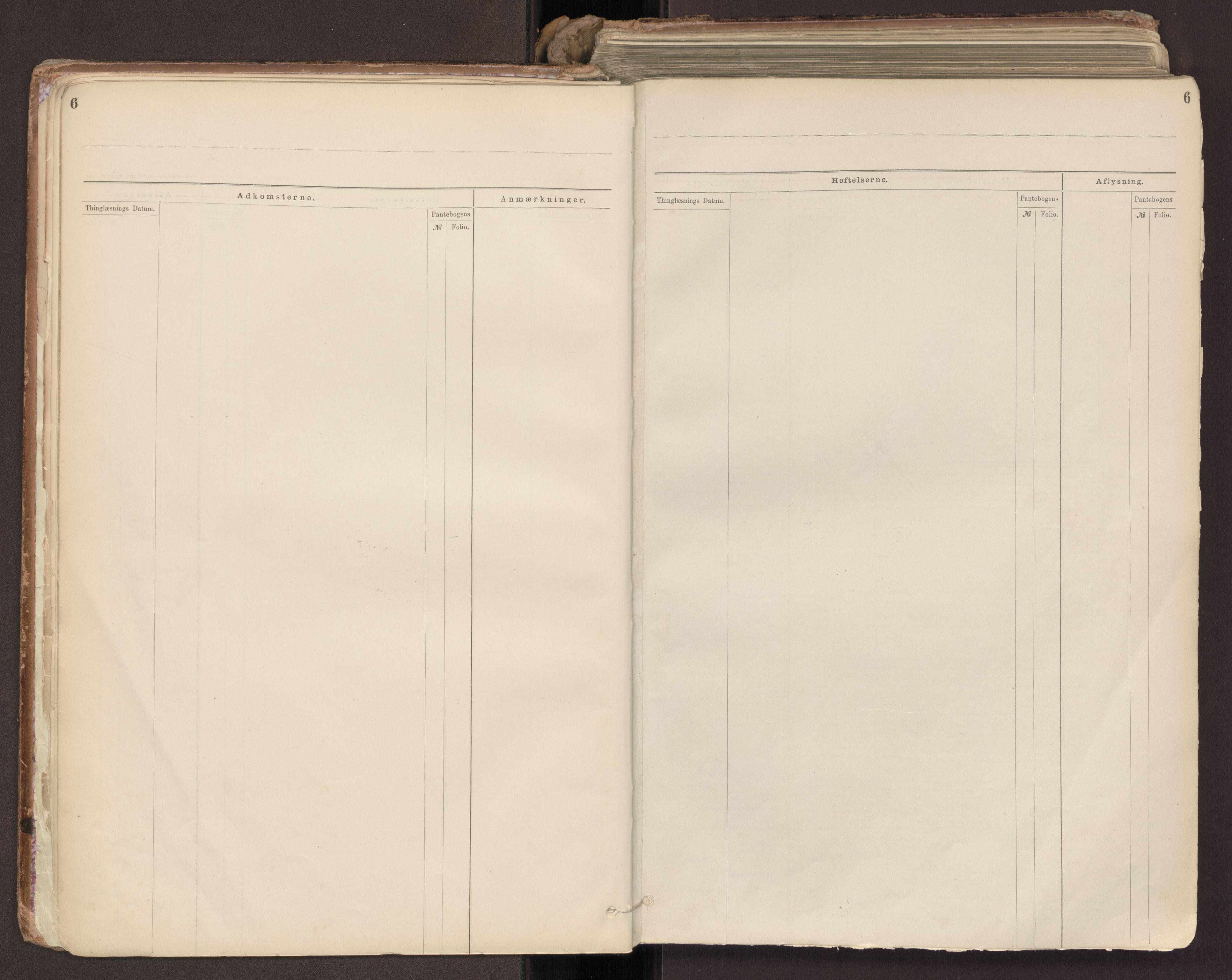 Oslo byskriverembete, SAO/A-10227/G/Ga/Gab/Gabb/L0012: Panteregister nr. IX, 1882-1950, s. 6