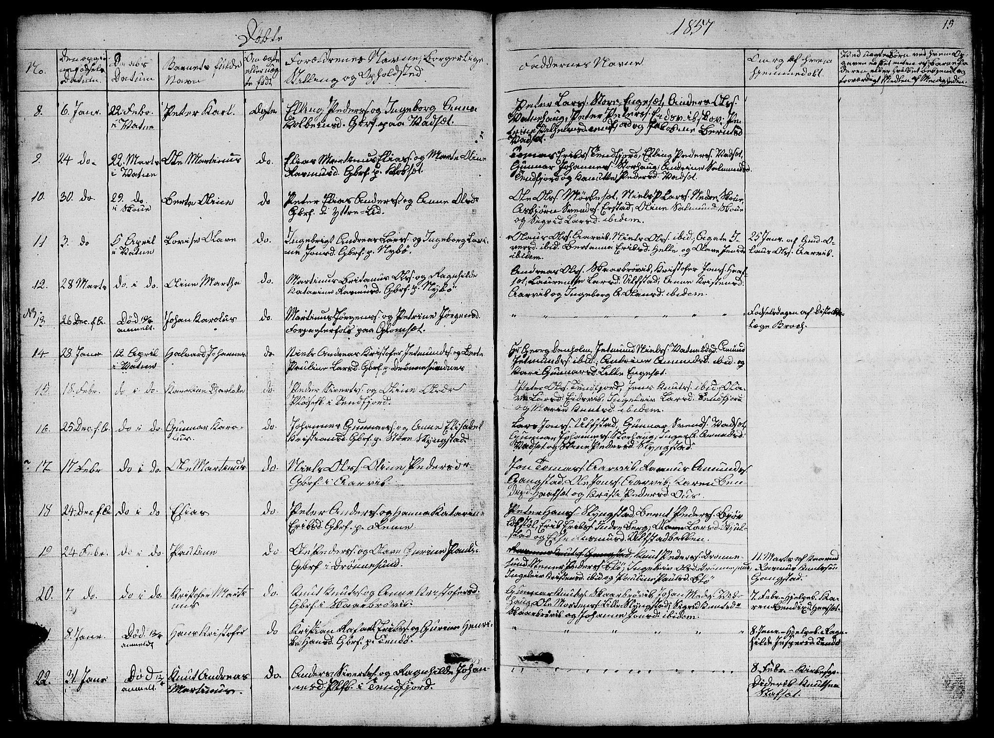 Ministerialprotokoller, klokkerbøker og fødselsregistre - Møre og Romsdal, SAT/A-1454/524/L0363: Klokkerbok nr. 524C04, 1855-1864, s. 15