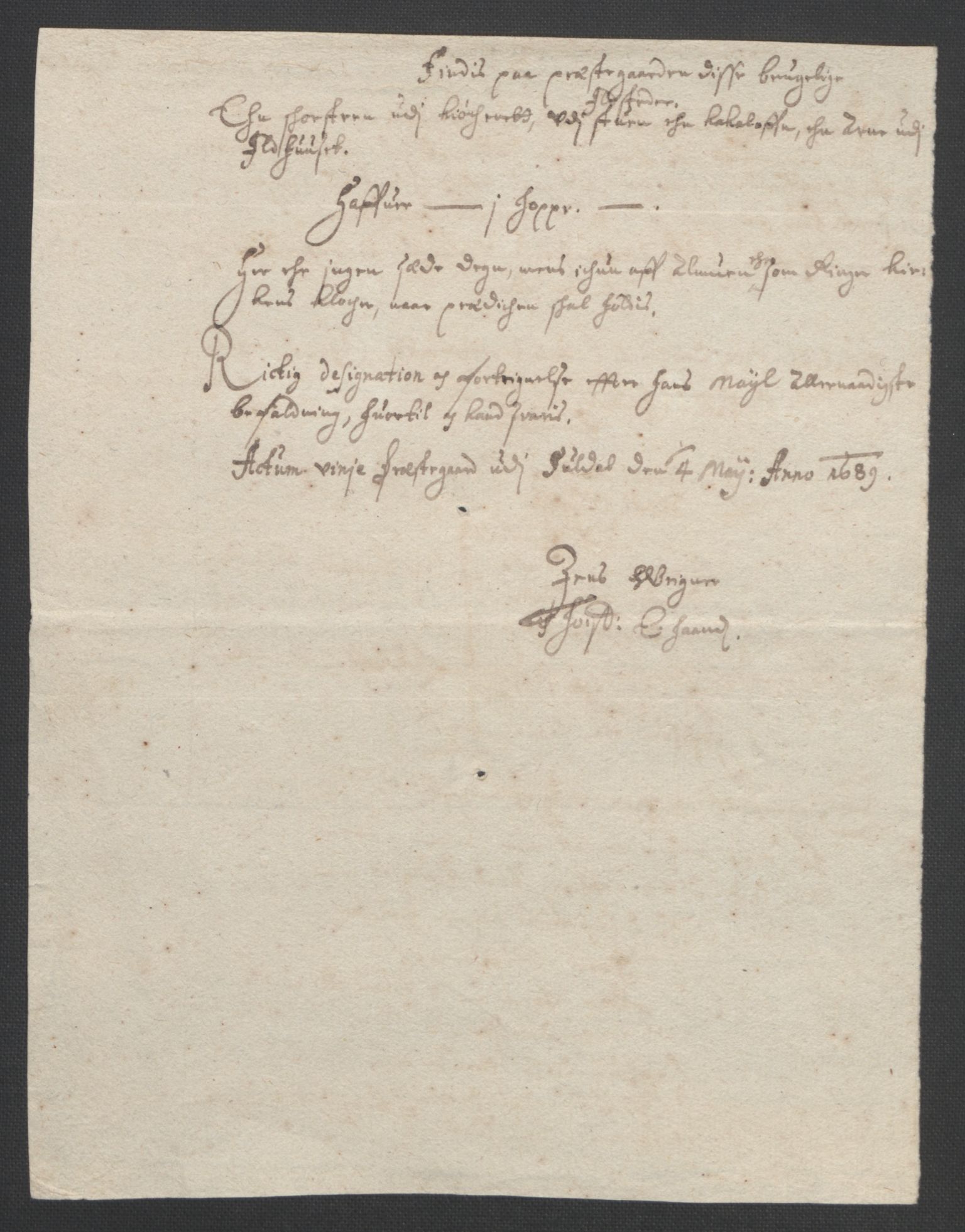 Rentekammeret inntil 1814, Reviderte regnskaper, Fogderegnskap, AV/RA-EA-4092/R47/L2856: Fogderegnskap Ryfylke, 1689-1693, s. 57