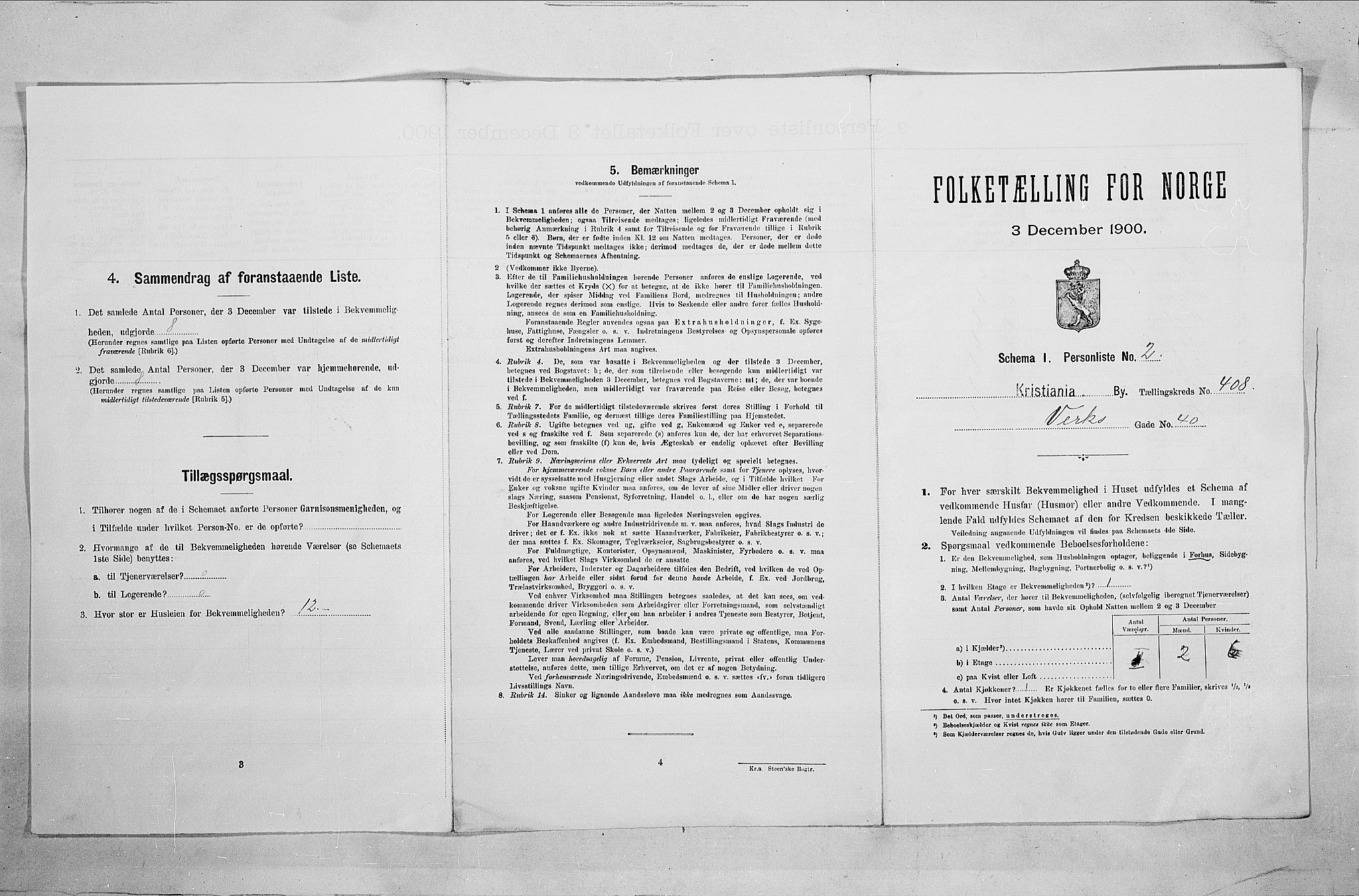 SAO, Folketelling 1900 for 0301 Kristiania kjøpstad, 1900, s. 114881