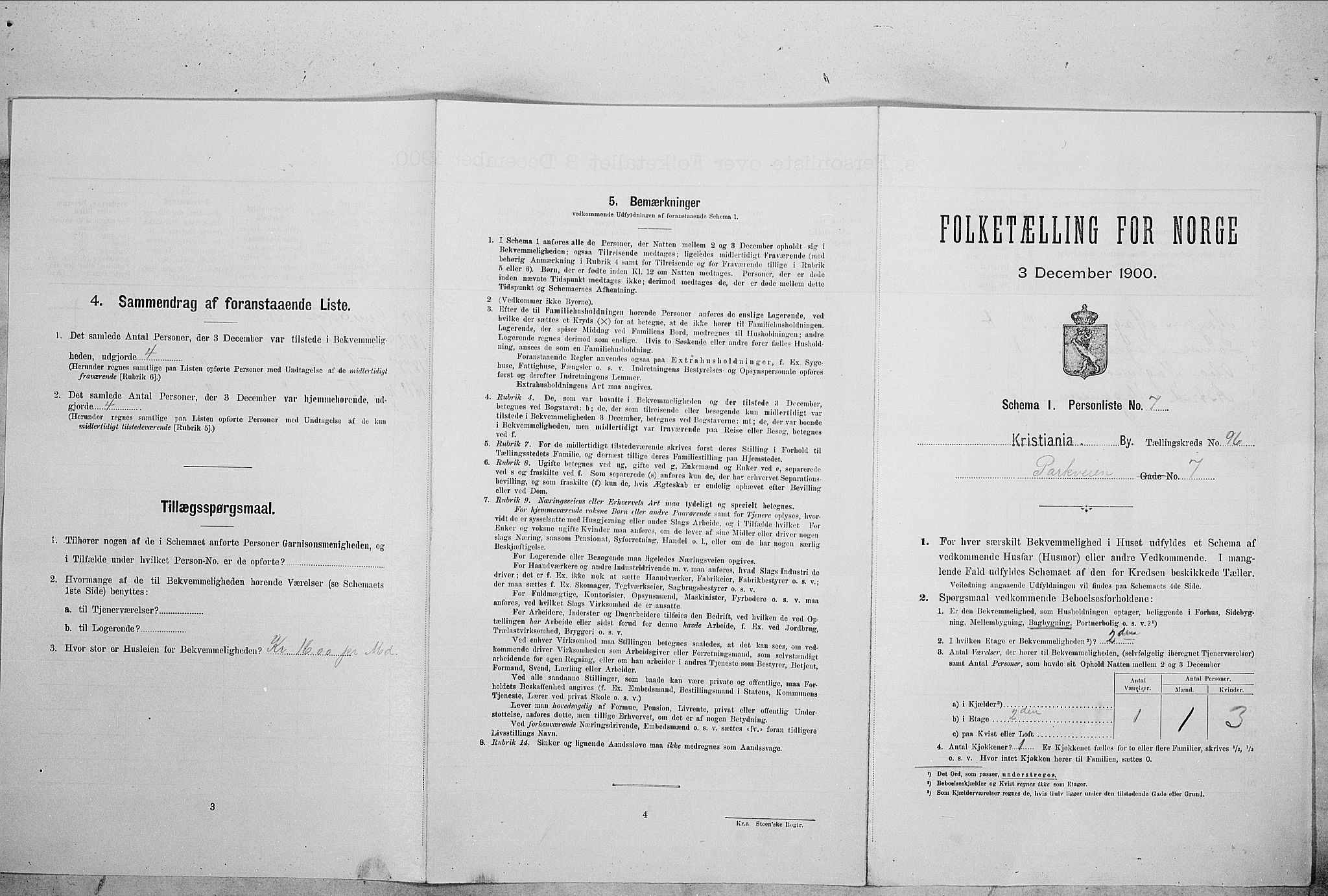 SAO, Folketelling 1900 for 0301 Kristiania kjøpstad, 1900, s. 70265