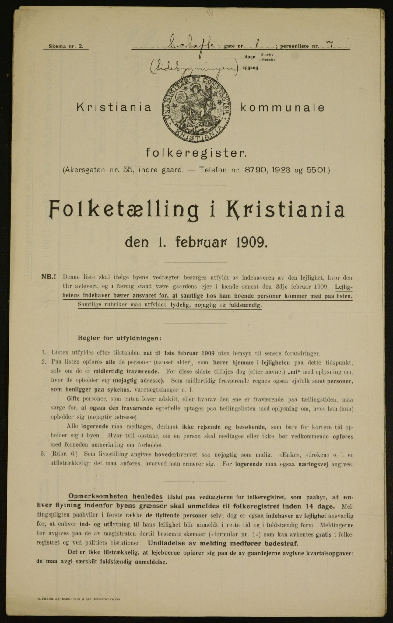 OBA, Kommunal folketelling 1.2.1909 for Kristiania kjøpstad, 1909, s. 81242