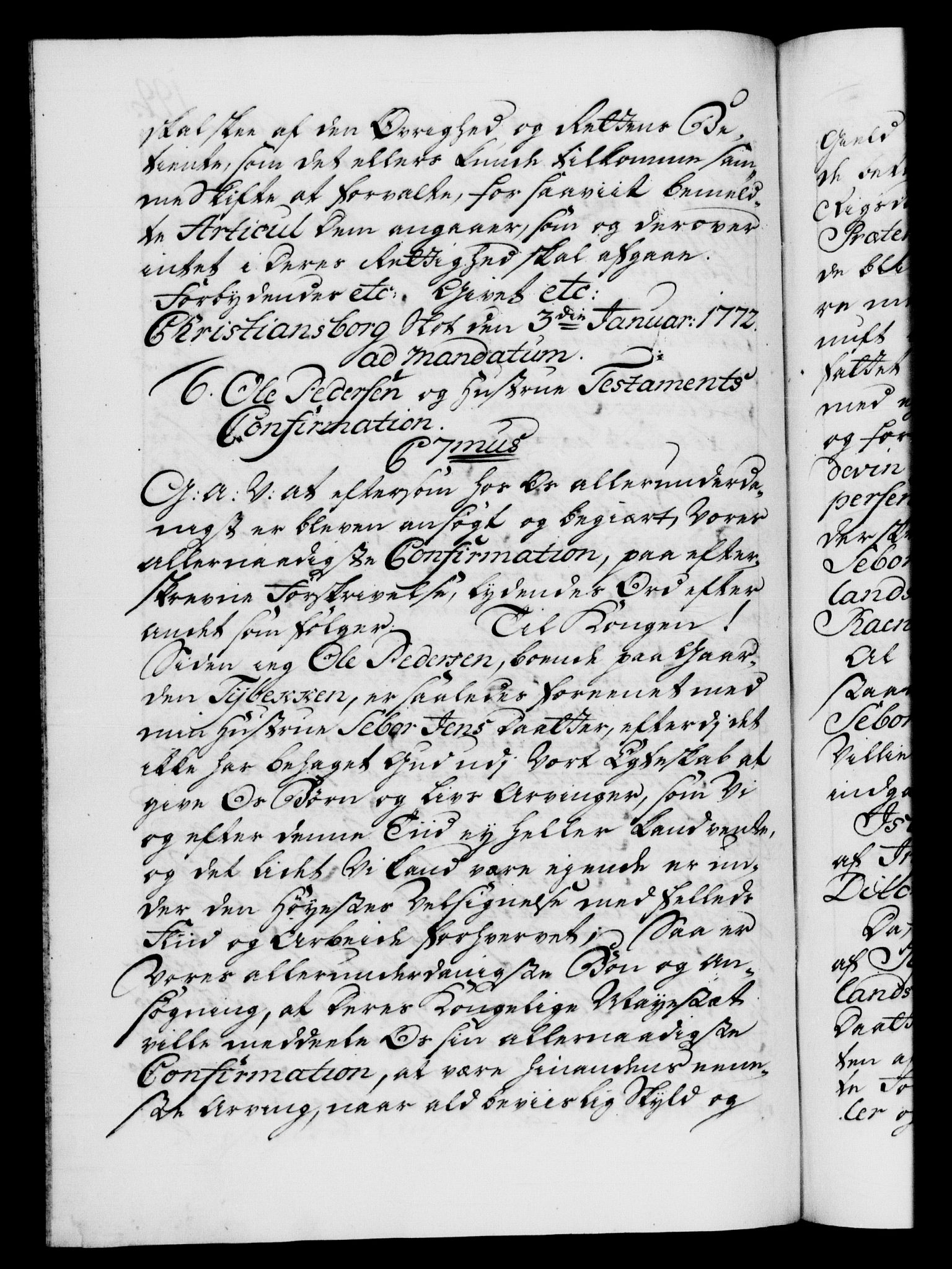 Danske Kanselli 1572-1799, AV/RA-EA-3023/F/Fc/Fca/Fcaa/L0045: Norske registre "Norske eller 3. dept.s åpne brev, 1771-1773, s. 199b