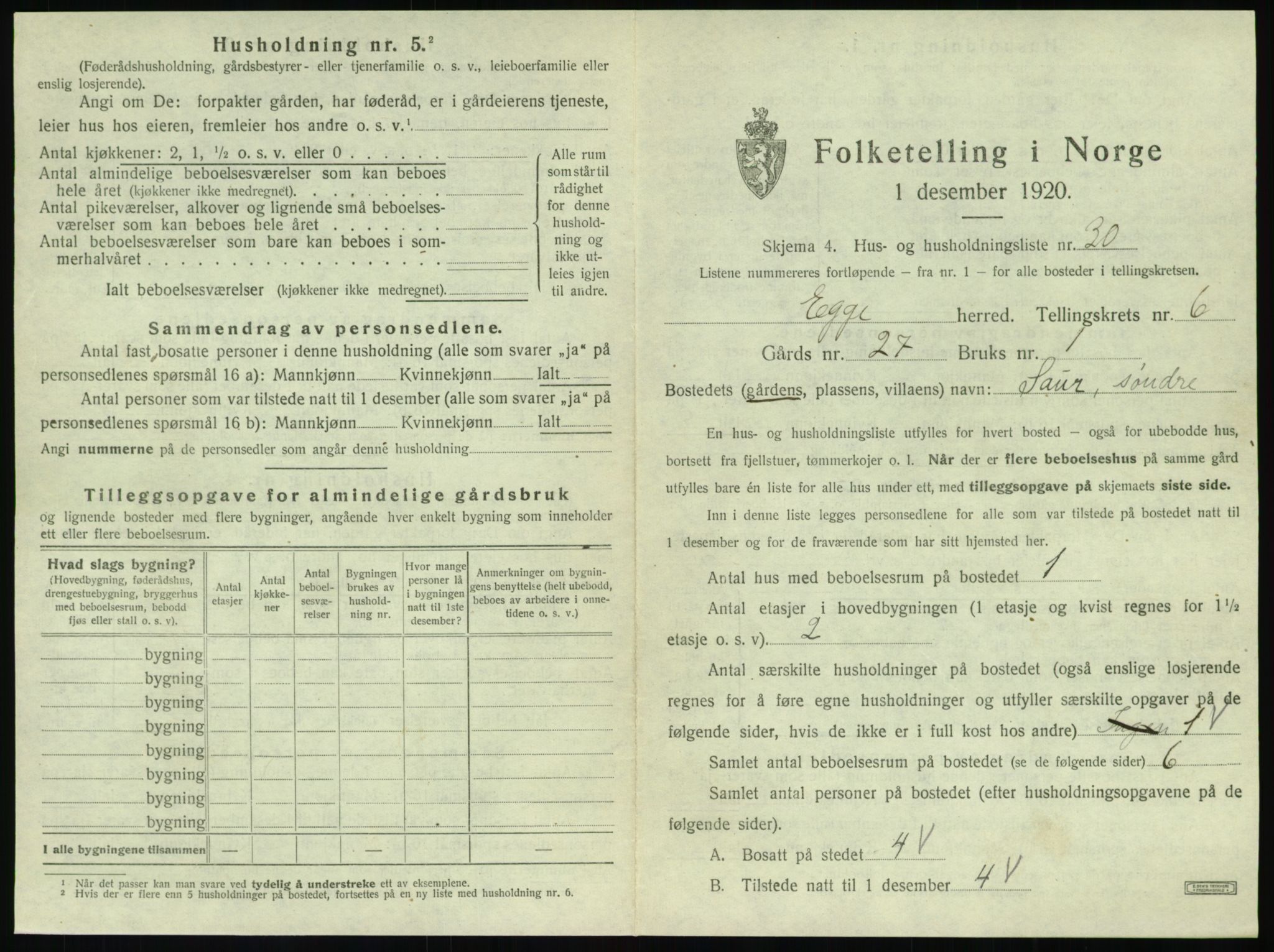 SAT, Folketelling 1920 for 1733 Egge herred, 1920, s. 574