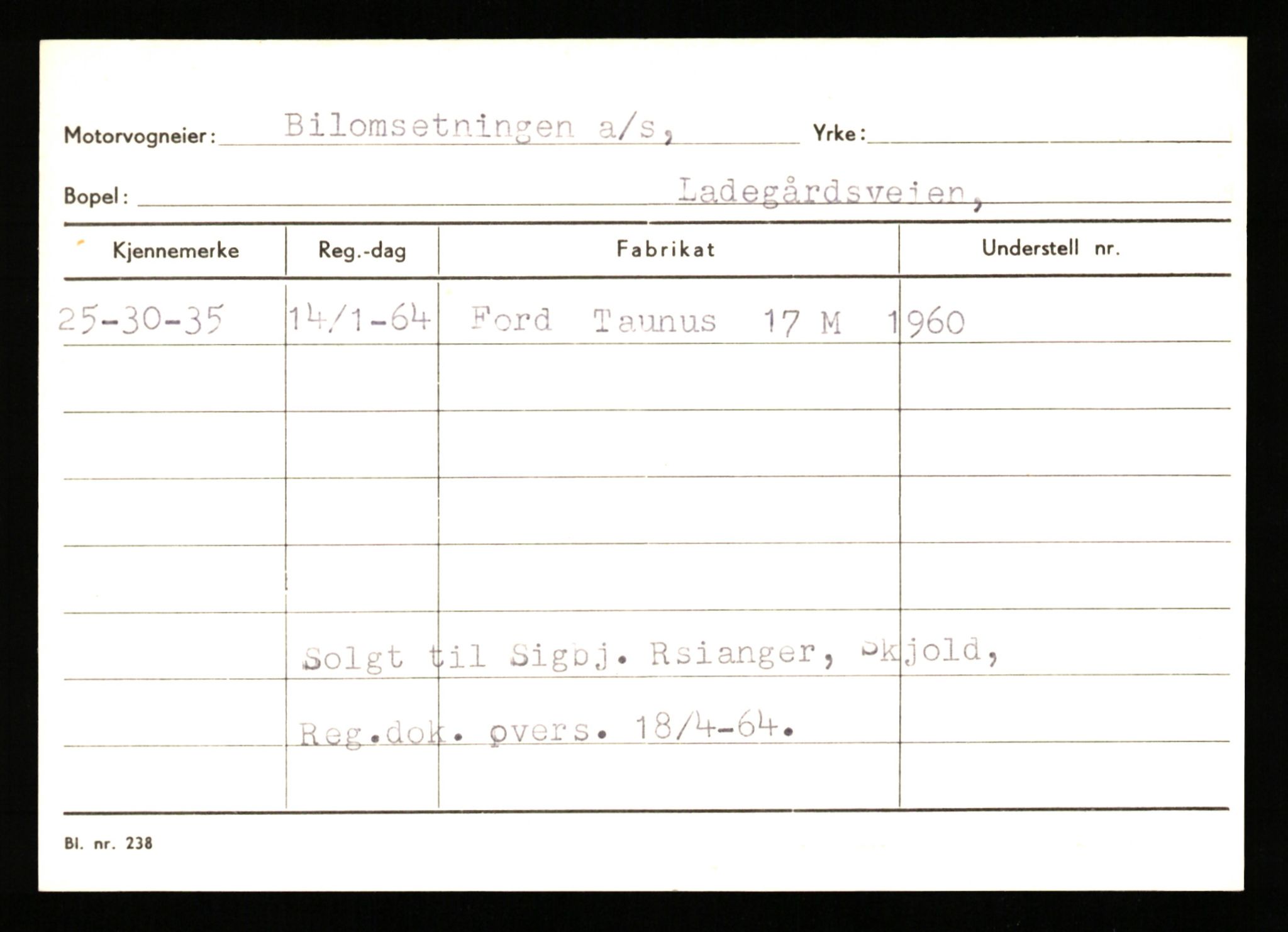 Stavanger trafikkstasjon, SAST/A-101942/0/G/L0011: Registreringsnummer: 240000 - 363477, 1930-1971, s. 493