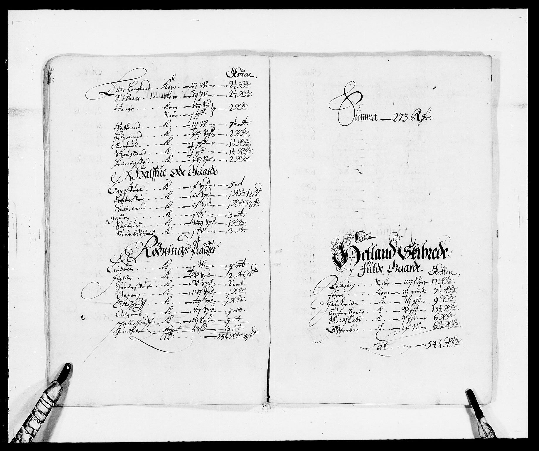 Rentekammeret inntil 1814, Reviderte regnskaper, Fogderegnskap, AV/RA-EA-4092/R47/L2844: Fogderegnskap Ryfylke, 1672-1673, s. 57