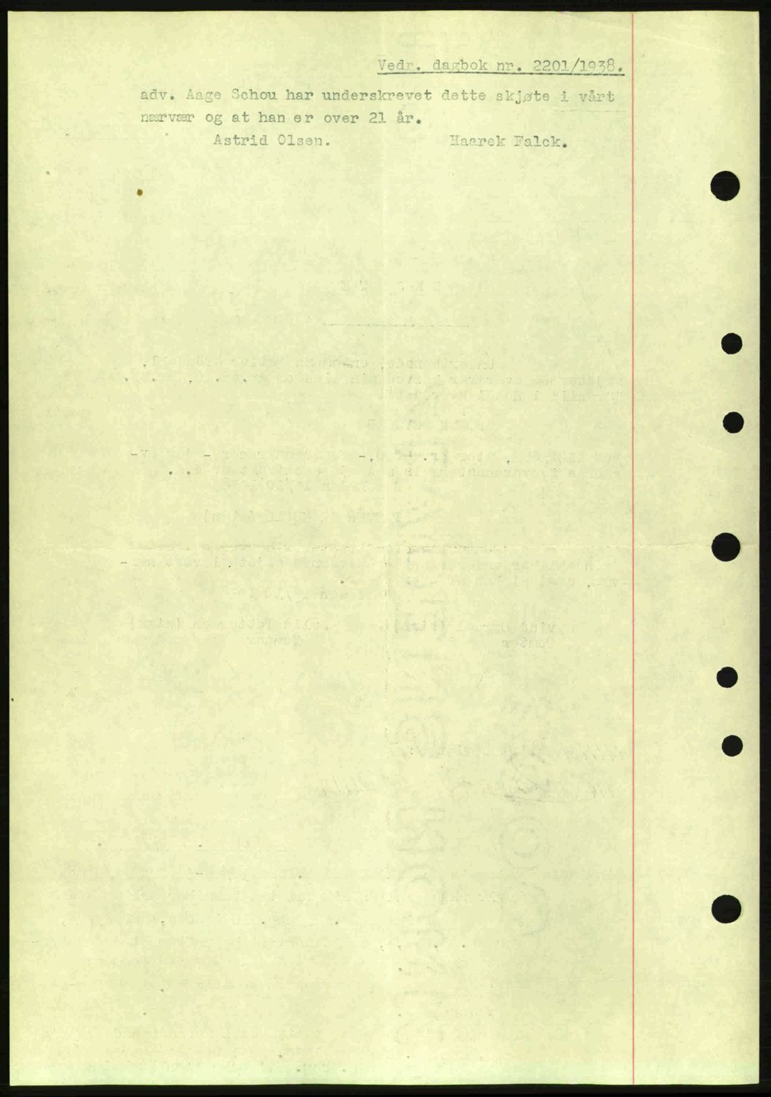 Moss sorenskriveri, SAO/A-10168: Pantebok nr. A5, 1938-1939, Dagboknr: 2200/1938