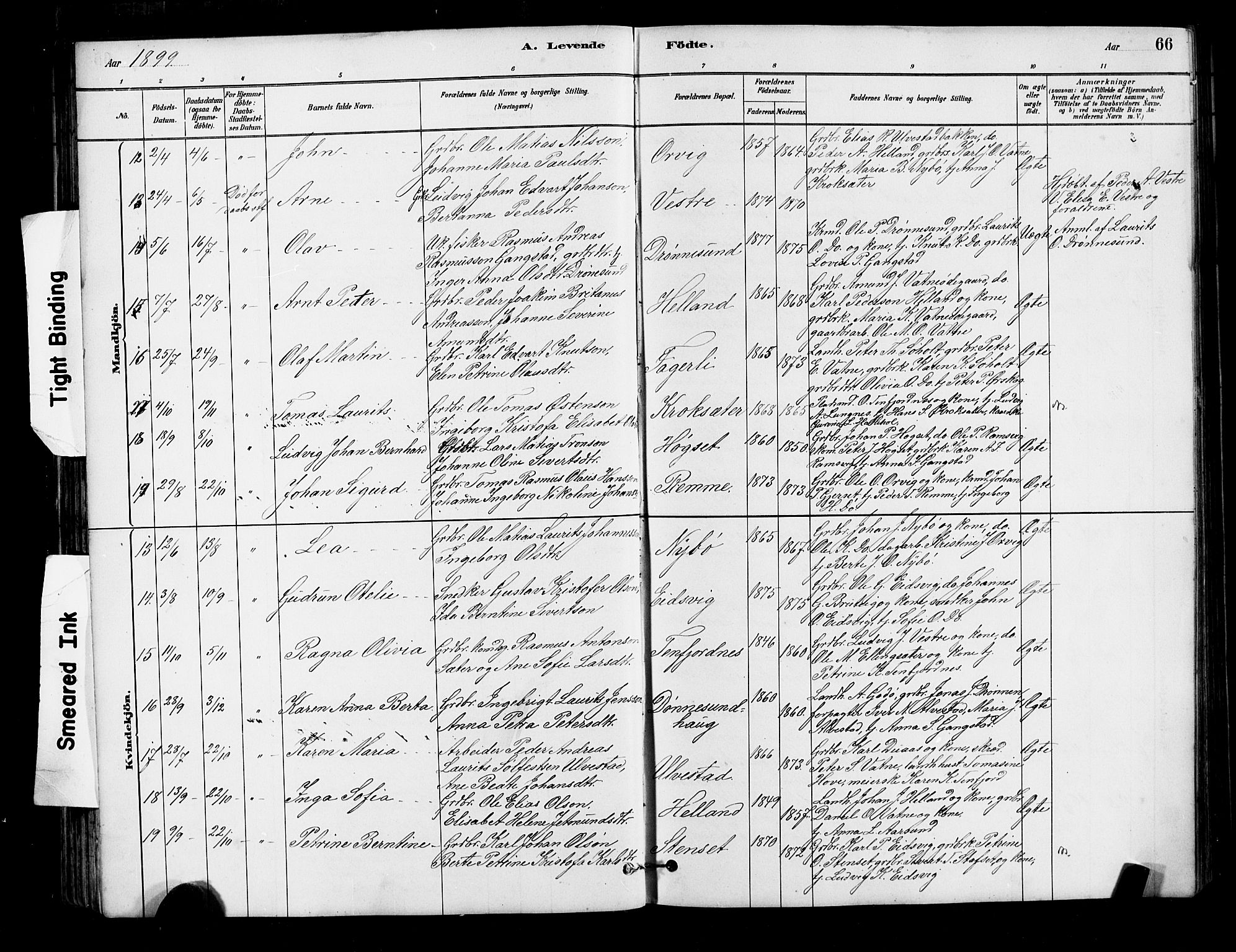 Ministerialprotokoller, klokkerbøker og fødselsregistre - Møre og Romsdal, AV/SAT-A-1454/525/L0376: Klokkerbok nr. 525C02, 1880-1902, s. 66