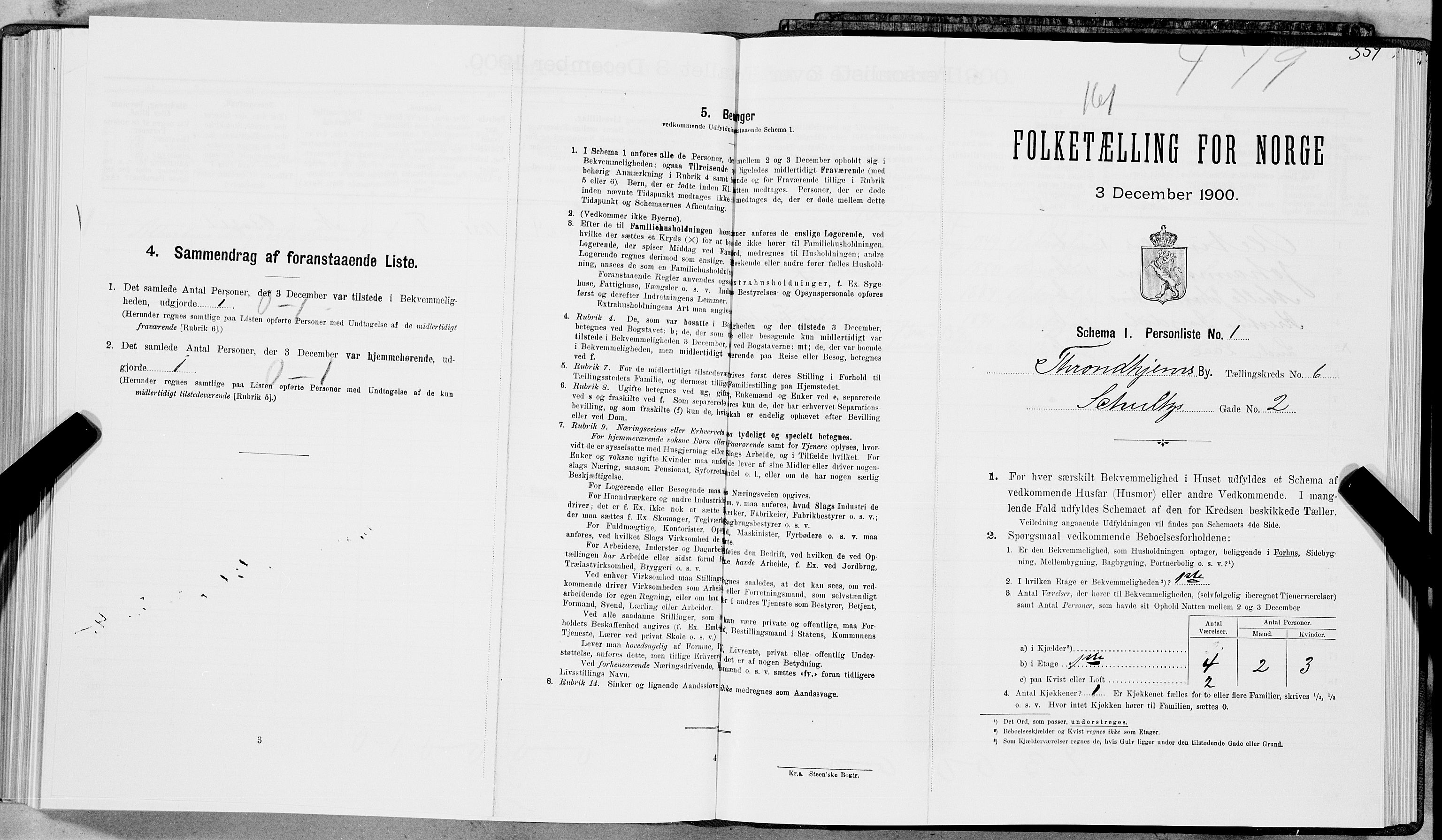 SAT, Folketelling 1900 for 1601 Trondheim kjøpstad, 1900, s. 939