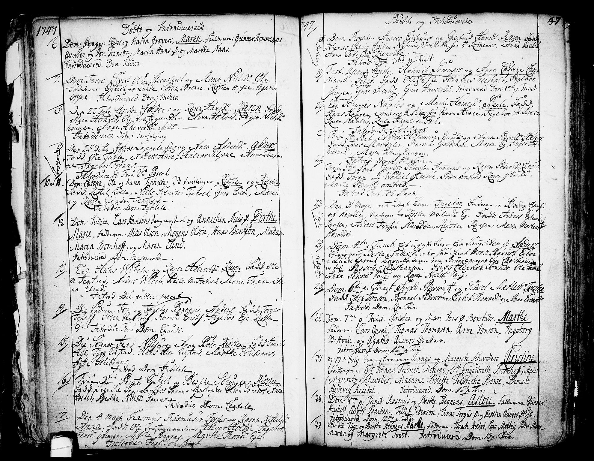 Holla kirkebøker, AV/SAKO-A-272/F/Fa/L0001: Ministerialbok nr. 1, 1717-1779, s. 47