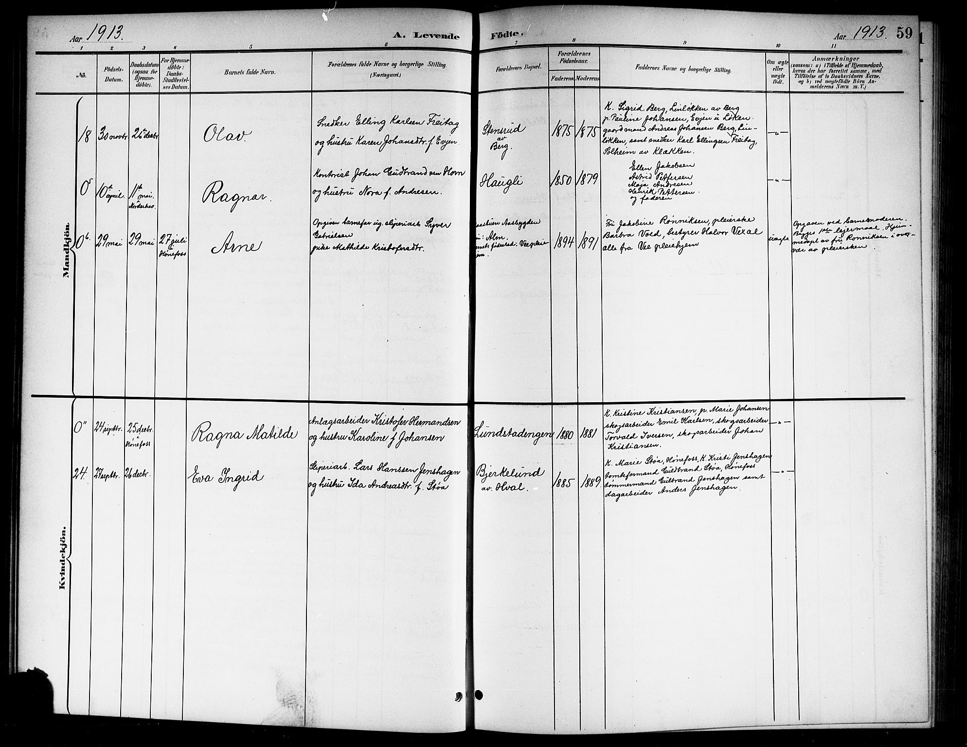 Norderhov kirkebøker, AV/SAKO-A-237/G/Gb/L0002: Klokkerbok nr. II 2, 1891-1921, s. 59