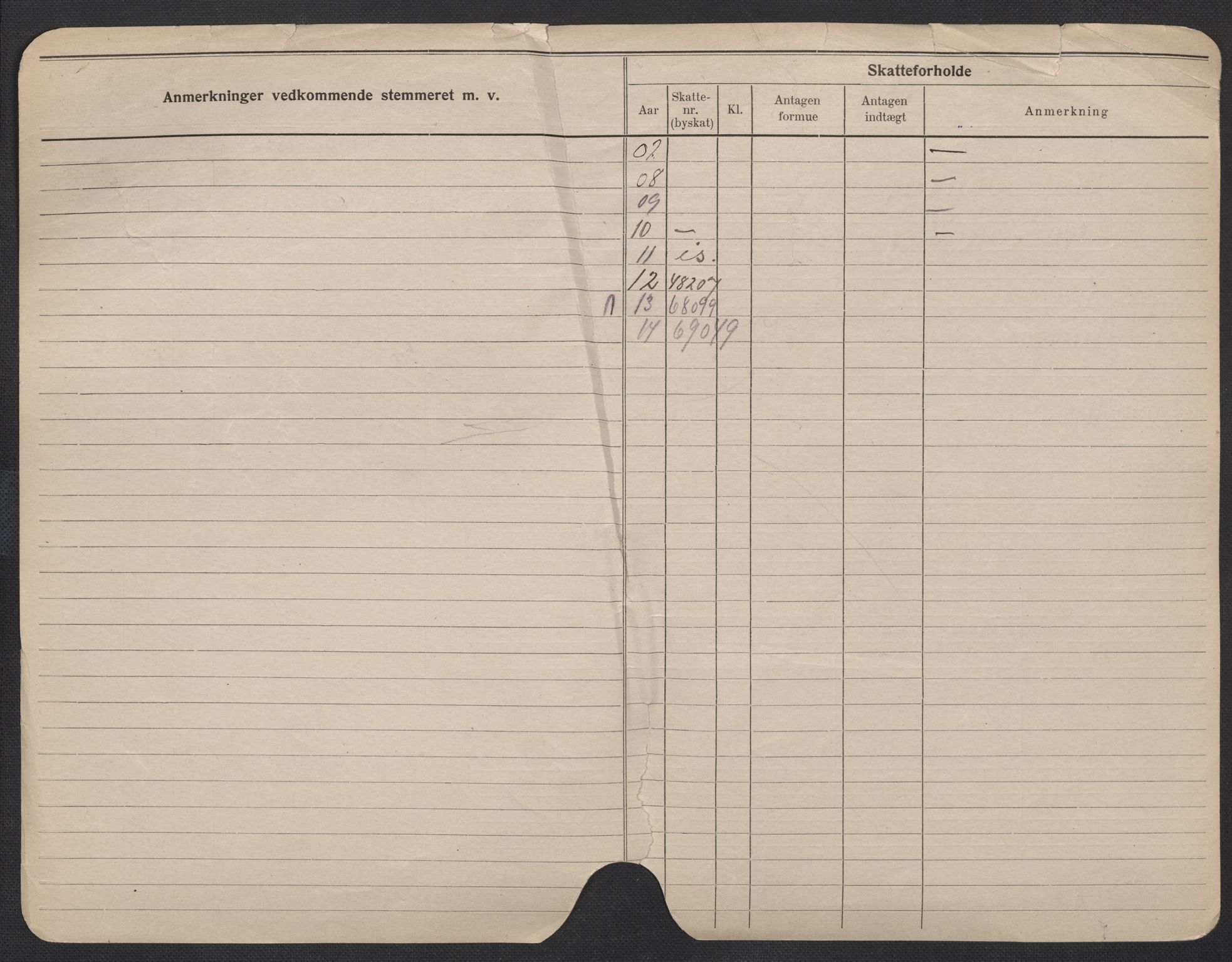 Oslo folkeregister, Registerkort, SAO/A-11715/F/Fa/Fac/L0008: Menn, 1906-1914, s. 1201b