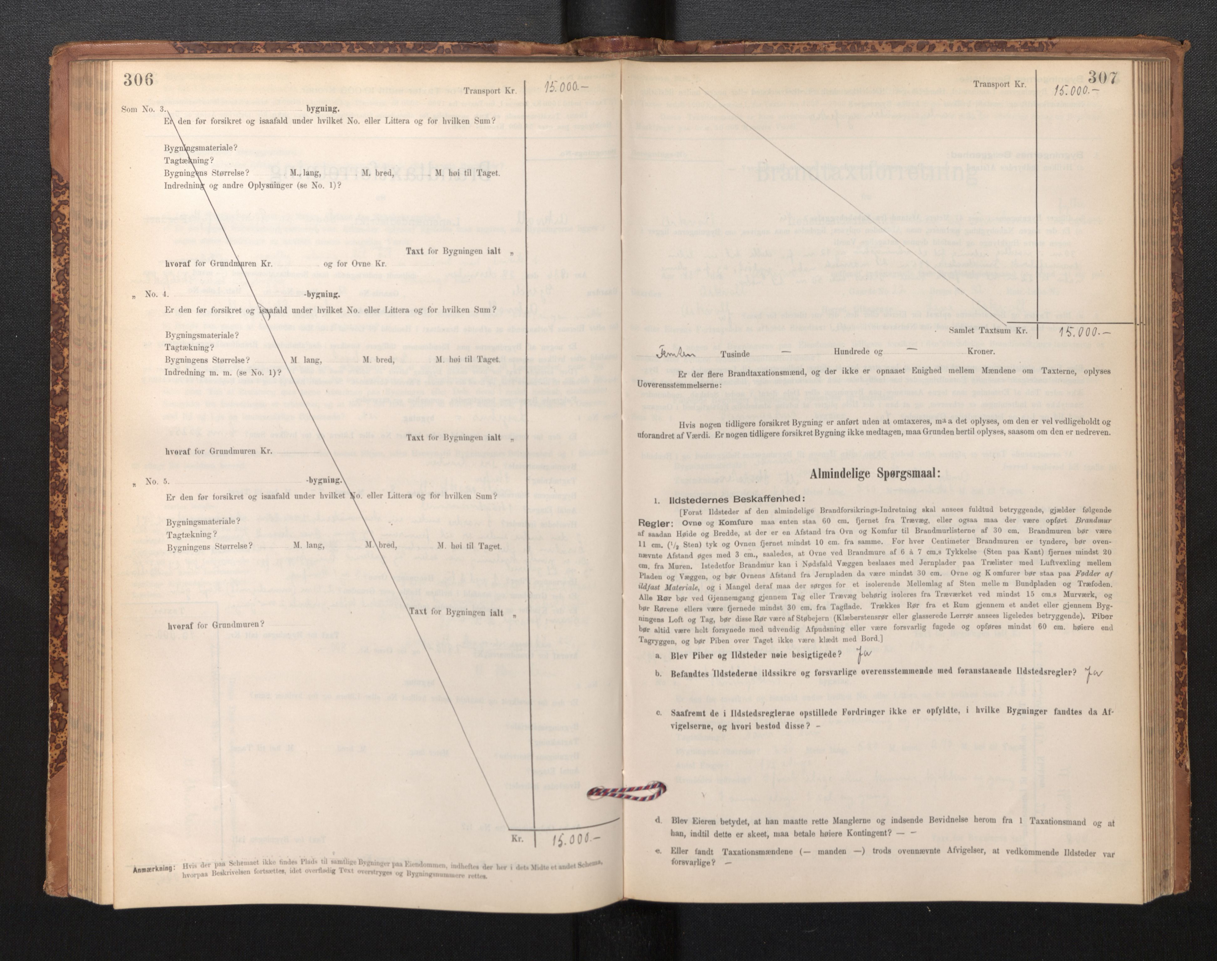 Lensmannen i Askvoll, SAB/A-26301/0012/L0004: Branntakstprotokoll, skjematakst og liste over branntakstmenn, 1895-1932, s. 306-307