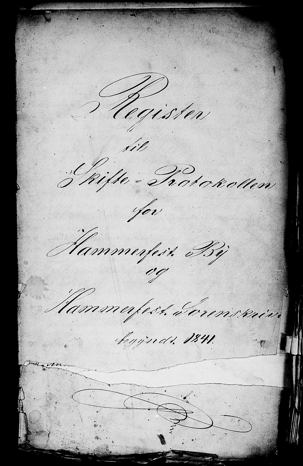 Hammerfest fogderi/sorenskriveri, AV/SATØ-S-0056/1/N/Na/L0490: Skiftebehandlingsprotokoller., 1841-1851