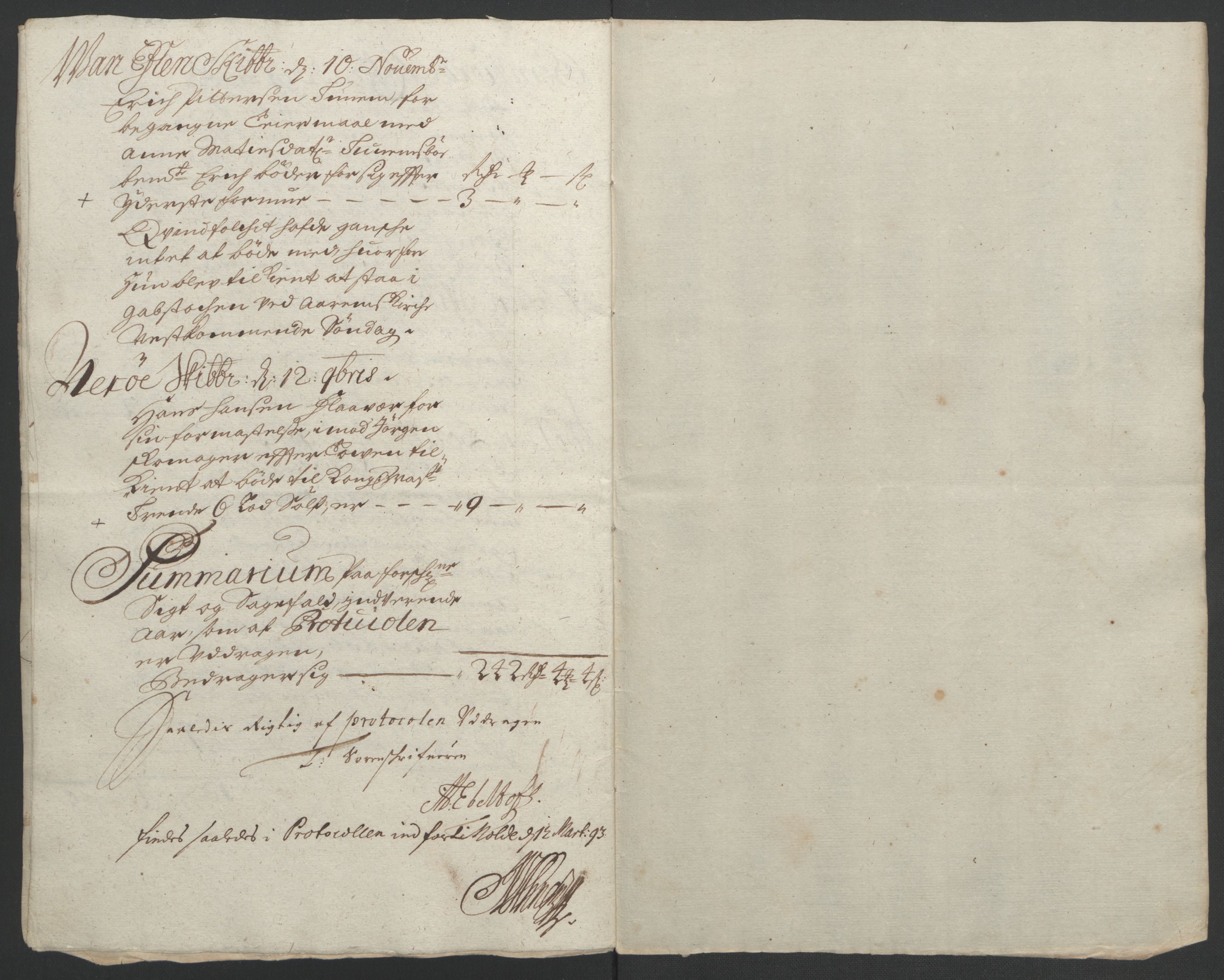 Rentekammeret inntil 1814, Reviderte regnskaper, Fogderegnskap, RA/EA-4092/R54/L3554: Fogderegnskap Sunnmøre, 1691-1693, s. 270