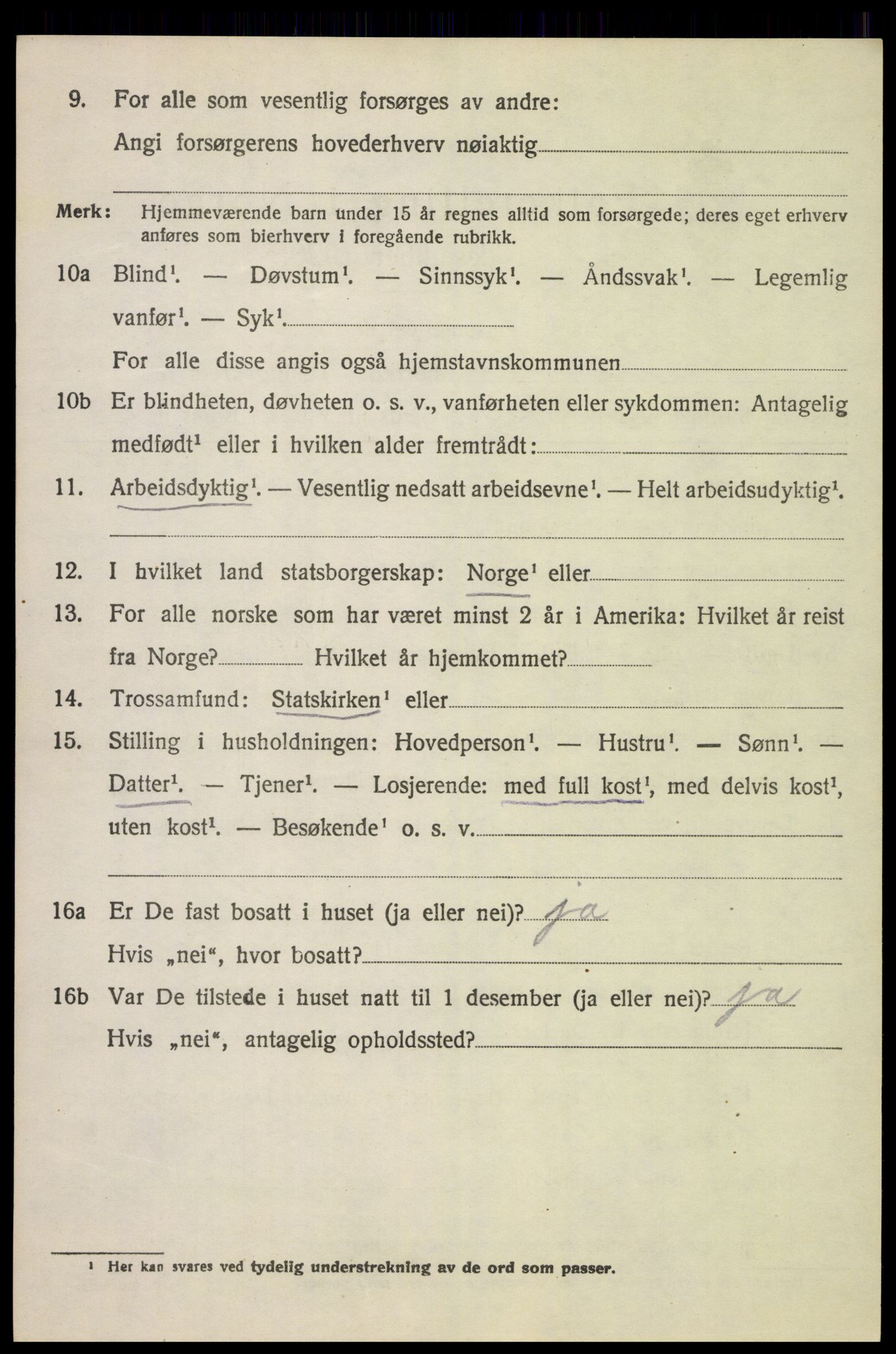 SAH, Folketelling 1920 for 0518 Nord-Fron herred, 1920, s. 2667