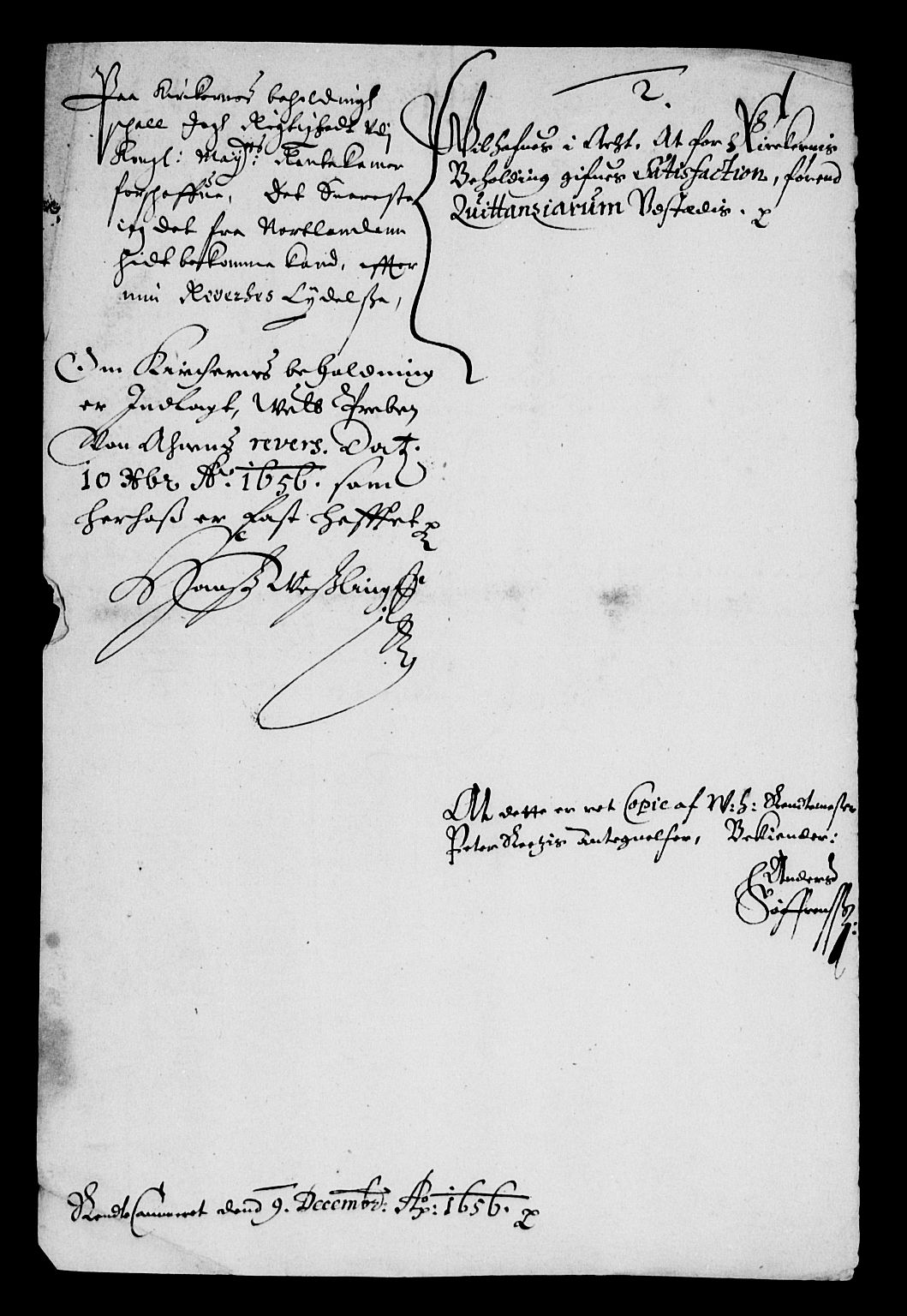 Rentekammeret inntil 1814, Reviderte regnskaper, Lensregnskaper, AV/RA-EA-5023/R/Rb/Rbz/L0038: Nordlandenes len, 1646-1661