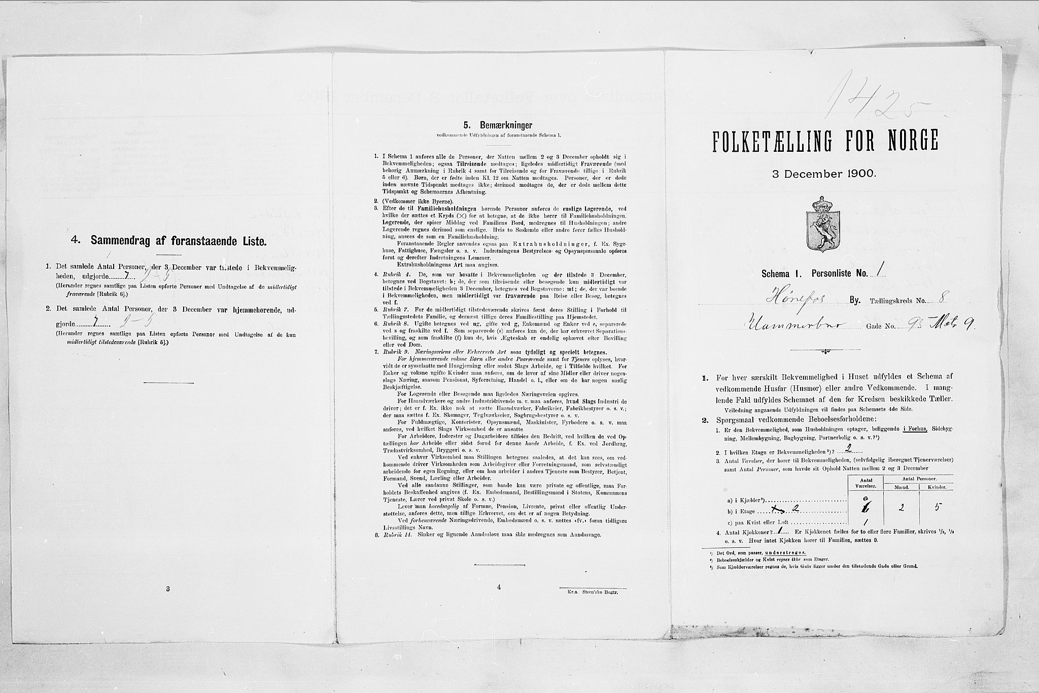 RA, Folketelling 1900 for 0601 Hønefoss kjøpstad, 1900, s. 801