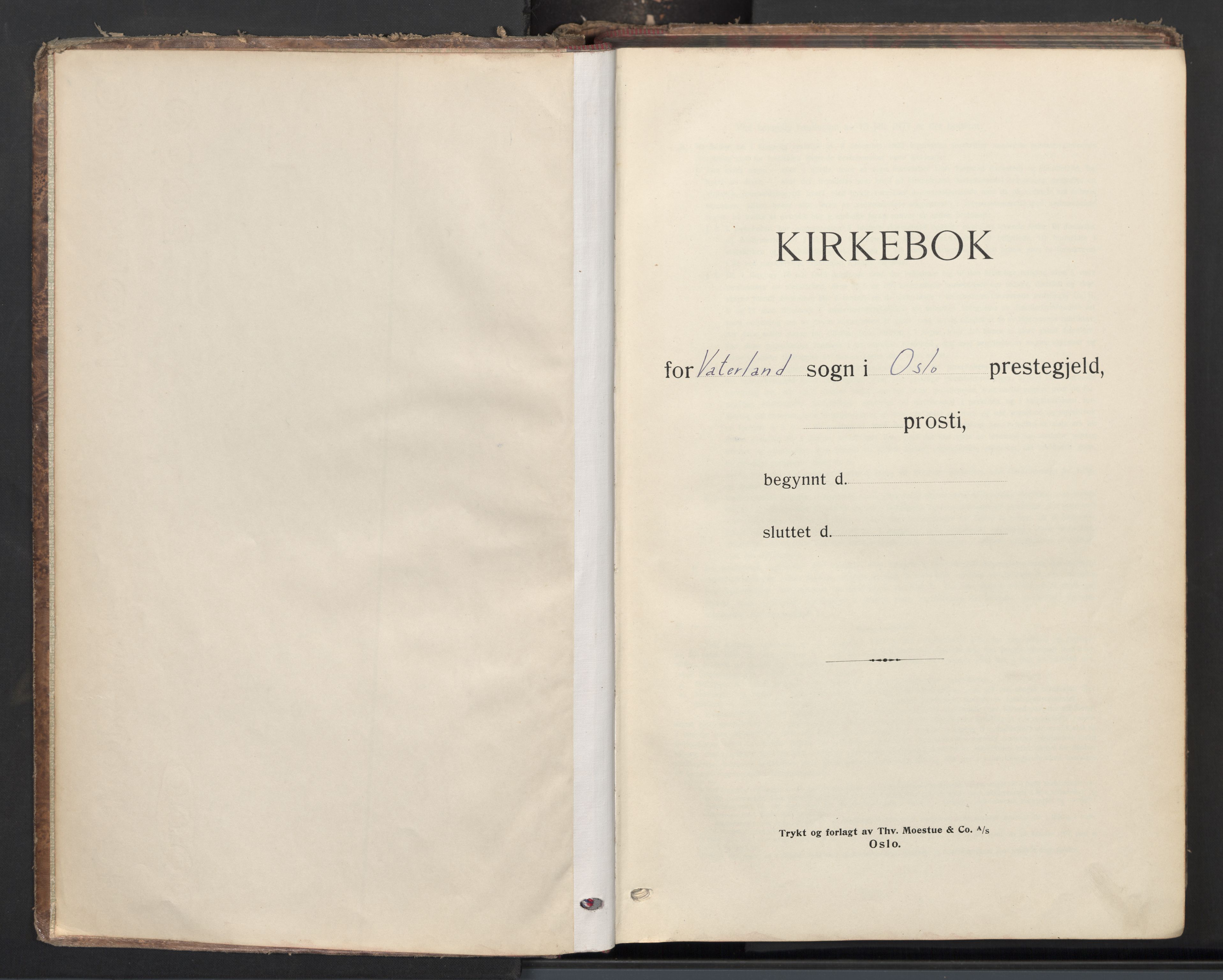 Vaterland prestekontor Kirkebøker, SAO/A-10880/F/Fa: Ministerialbok nr. 5, 1936-1959