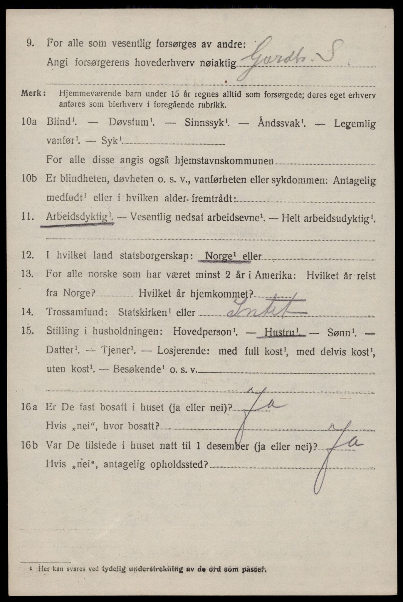 SAKO, Folketelling 1920 for 0827 Hjartdal herred, 1920, s. 2201