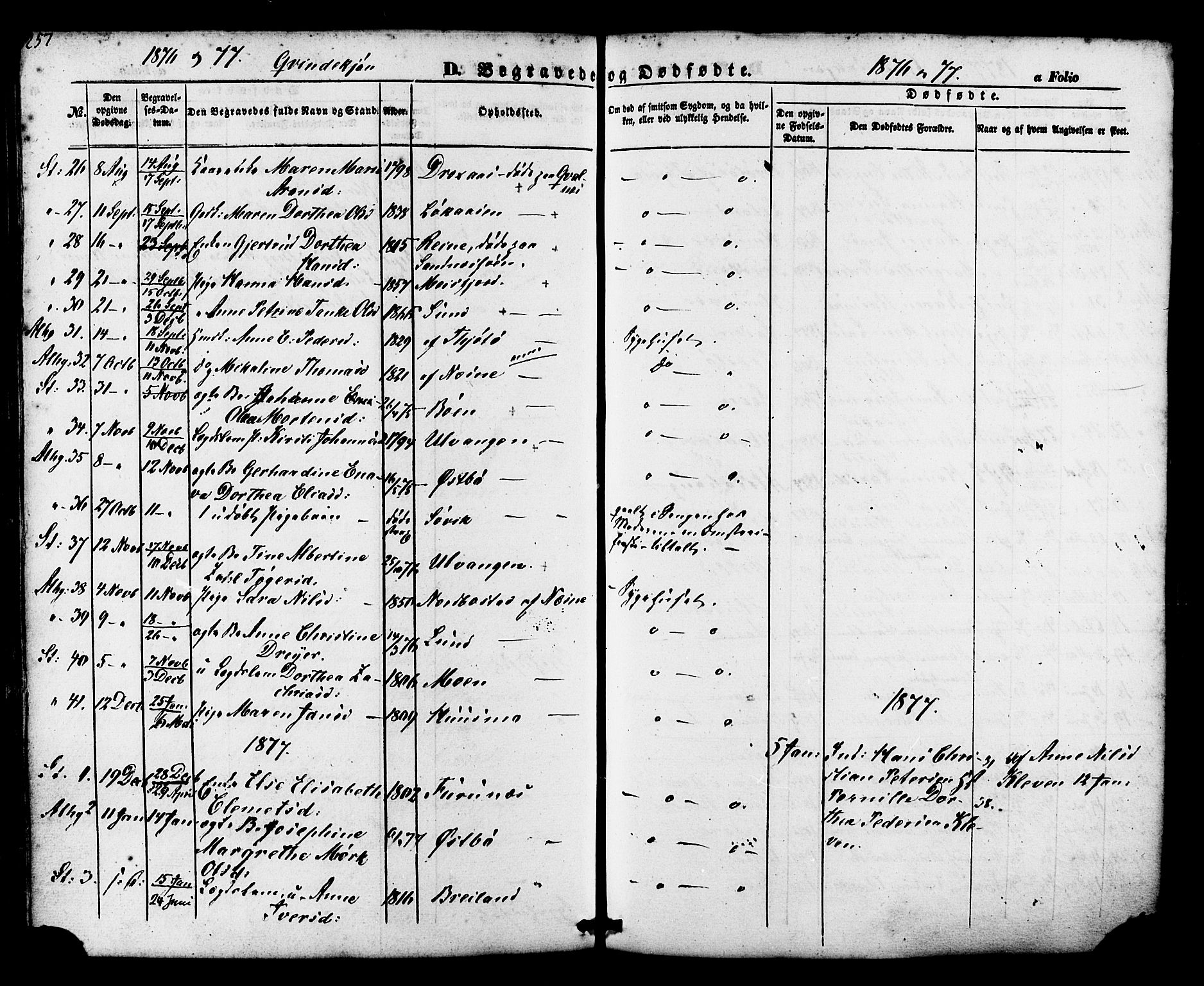Ministerialprotokoller, klokkerbøker og fødselsregistre - Nordland, SAT/A-1459/830/L0448: Ministerialbok nr. 830A12, 1855-1878, s. 257