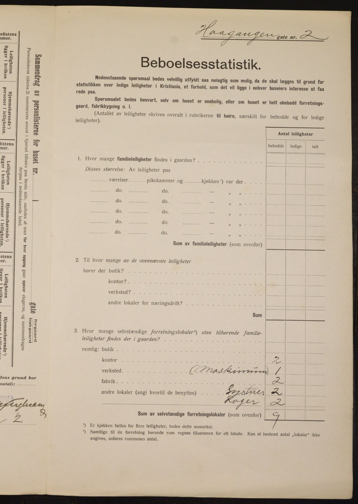 OBA, Kommunal folketelling 1.2.1912 for Kristiania, 1912, s. 43108