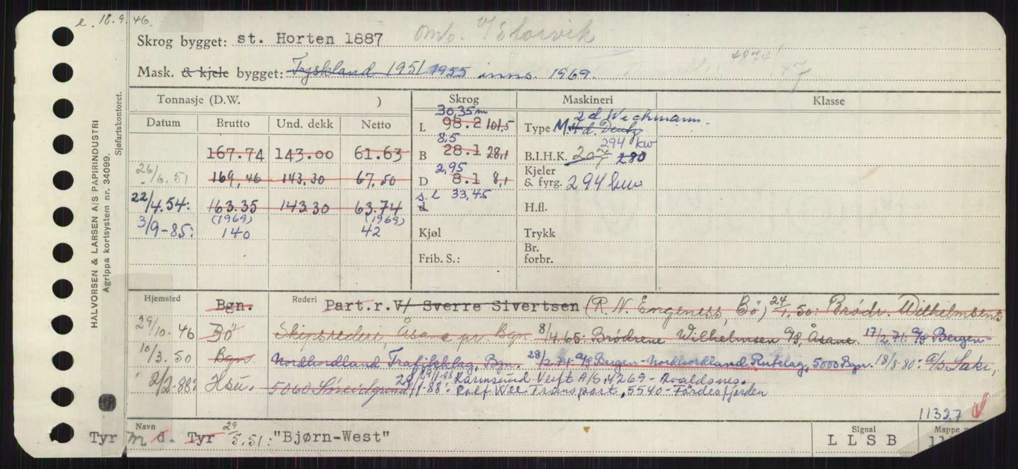 Sjøfartsdirektoratet med forløpere, Skipsmålingen, RA/S-1627/H/Ha/L0001/0002: Fartøy, A-Eig / Fartøy Bjør-Eig, s. 17