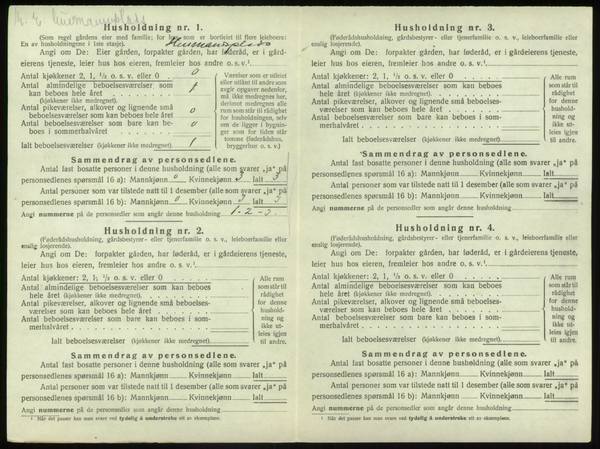 SAB, Folketelling 1920 for 1430 Gaular herred, 1920, s. 889