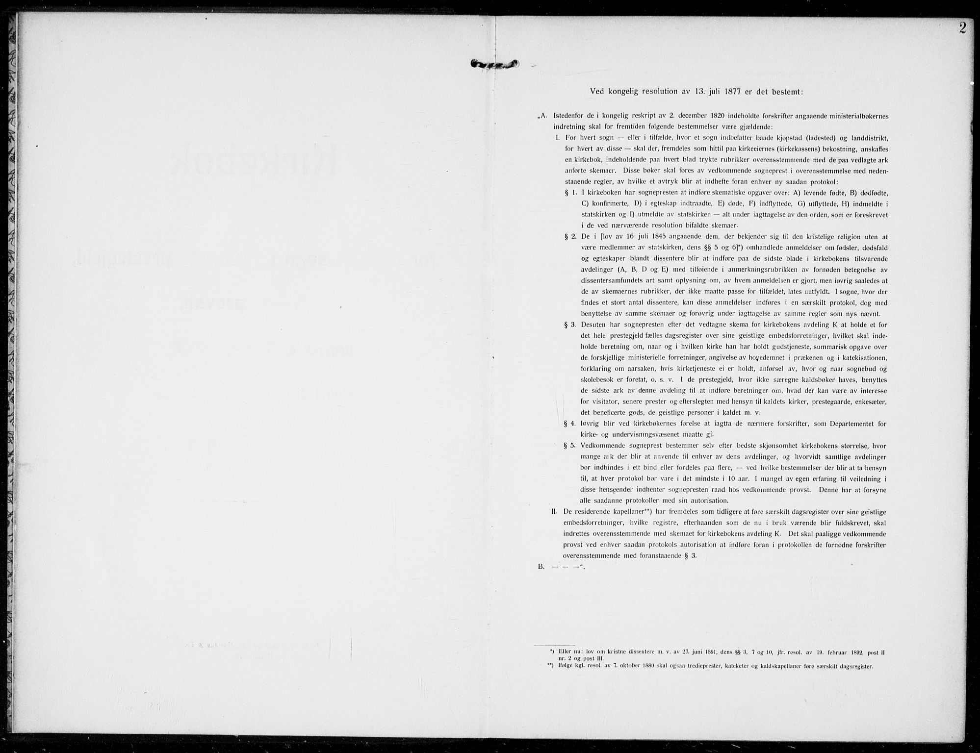 Bamble kirkebøker, SAKO/A-253/F/Fc/L0001: Ministerialbok nr. III 1, 1909-1916, s. 2