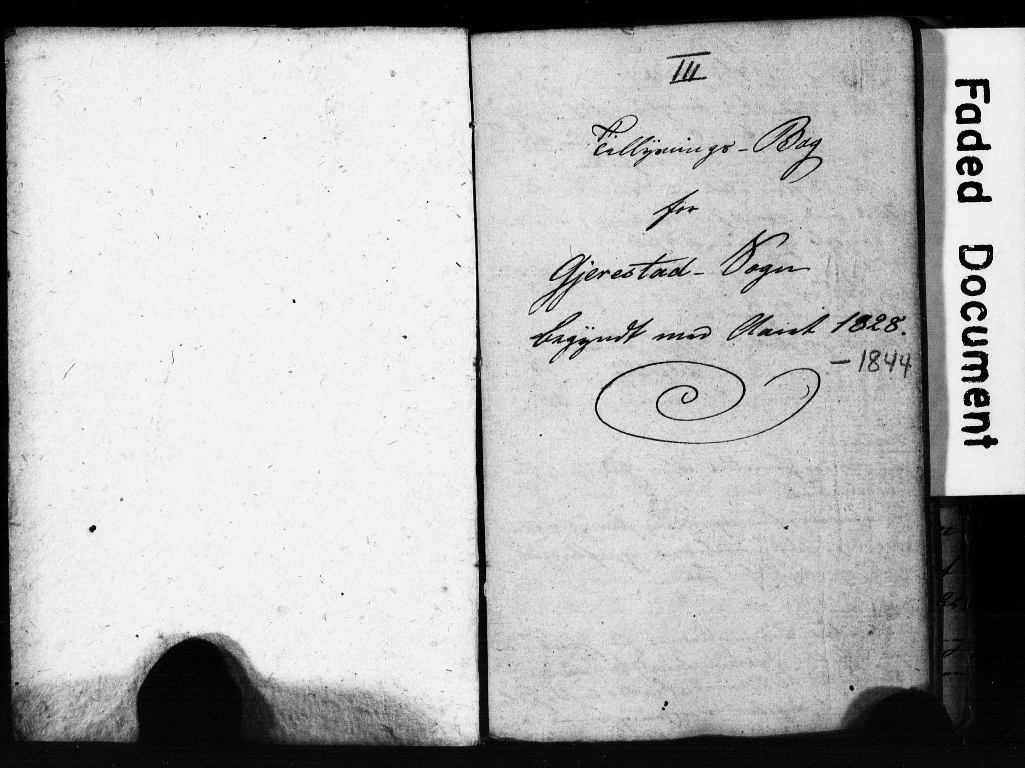 Gjerstad sokneprestkontor, AV/SAK-1111-0014/J/Jd/L0003: Lysningsprotokoll nr. A VI 11, 1828-1844, s. 0-1