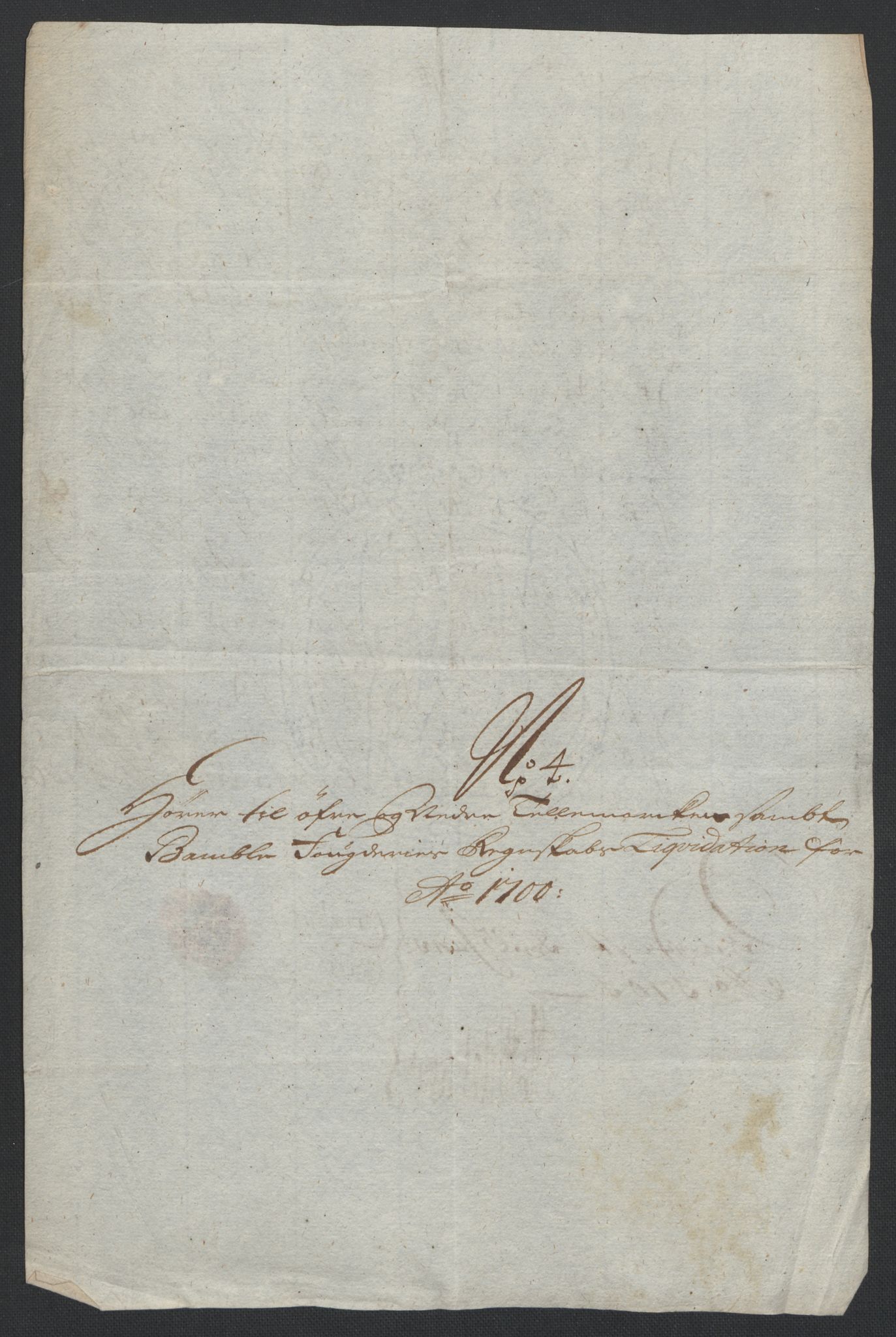 Rentekammeret inntil 1814, Reviderte regnskaper, Fogderegnskap, AV/RA-EA-4092/R36/L2103: Fogderegnskap Øvre og Nedre Telemark og Bamble, 1700, s. 50