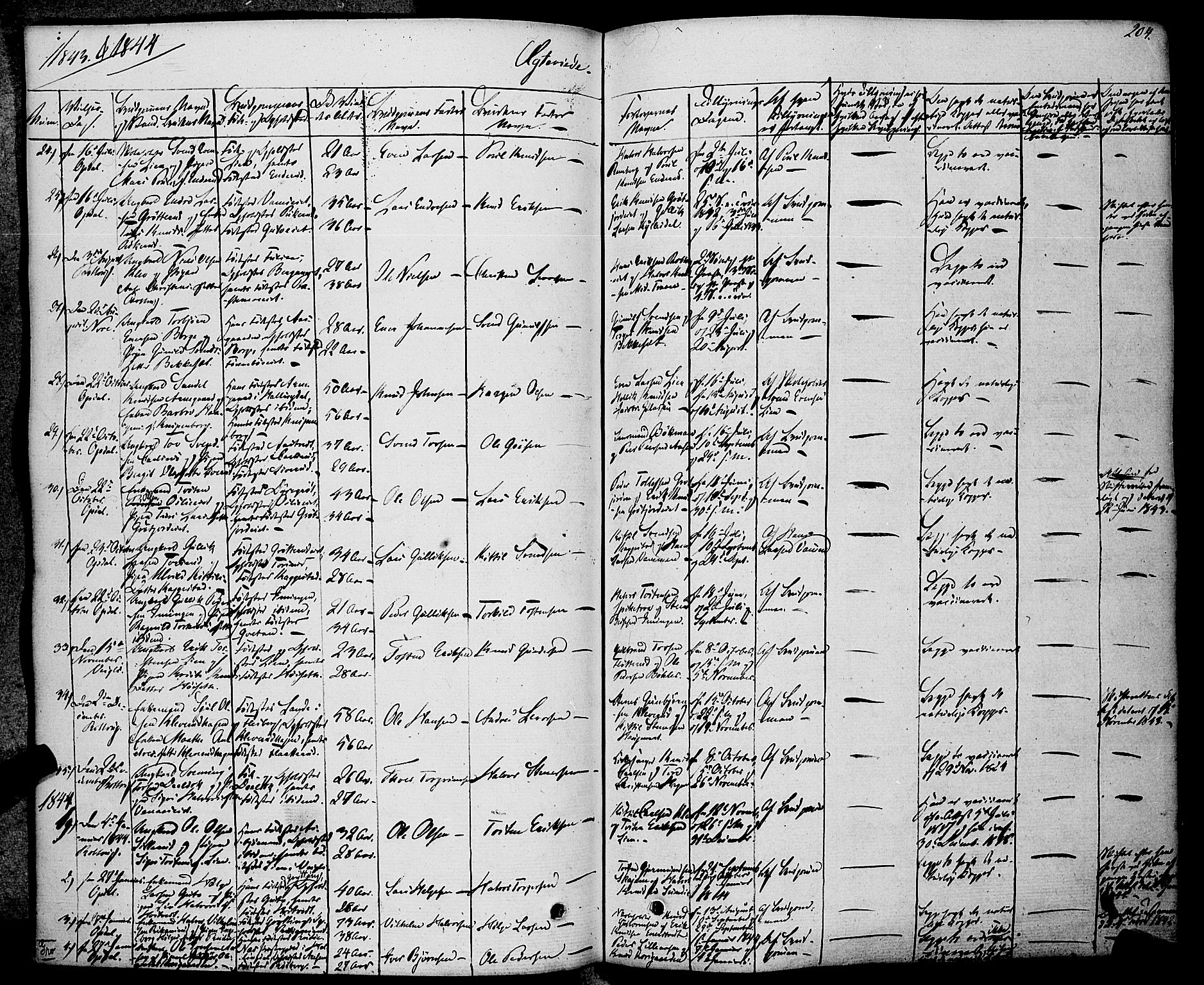 Rollag kirkebøker, SAKO/A-240/F/Fa/L0007: Ministerialbok nr. I 7, 1828-1847, s. 204