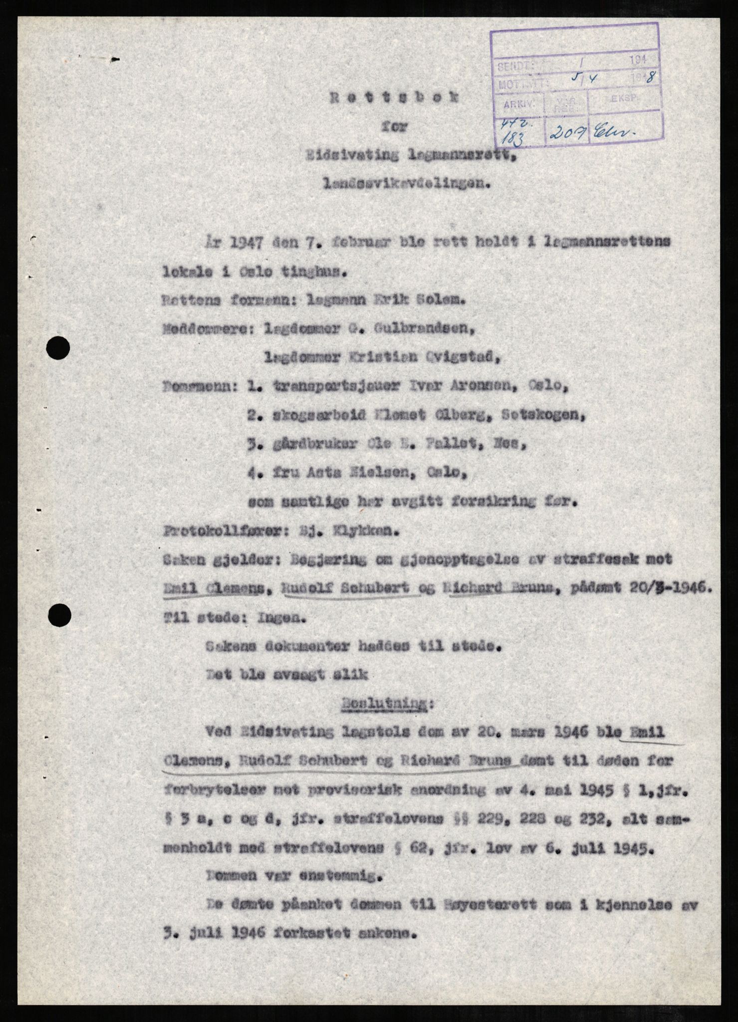 Forsvaret, Forsvarets overkommando II, RA/RAFA-3915/D/Db/L0004: CI Questionaires. Tyske okkupasjonsstyrker i Norge. Tyskere., 1945-1946, s. 389
