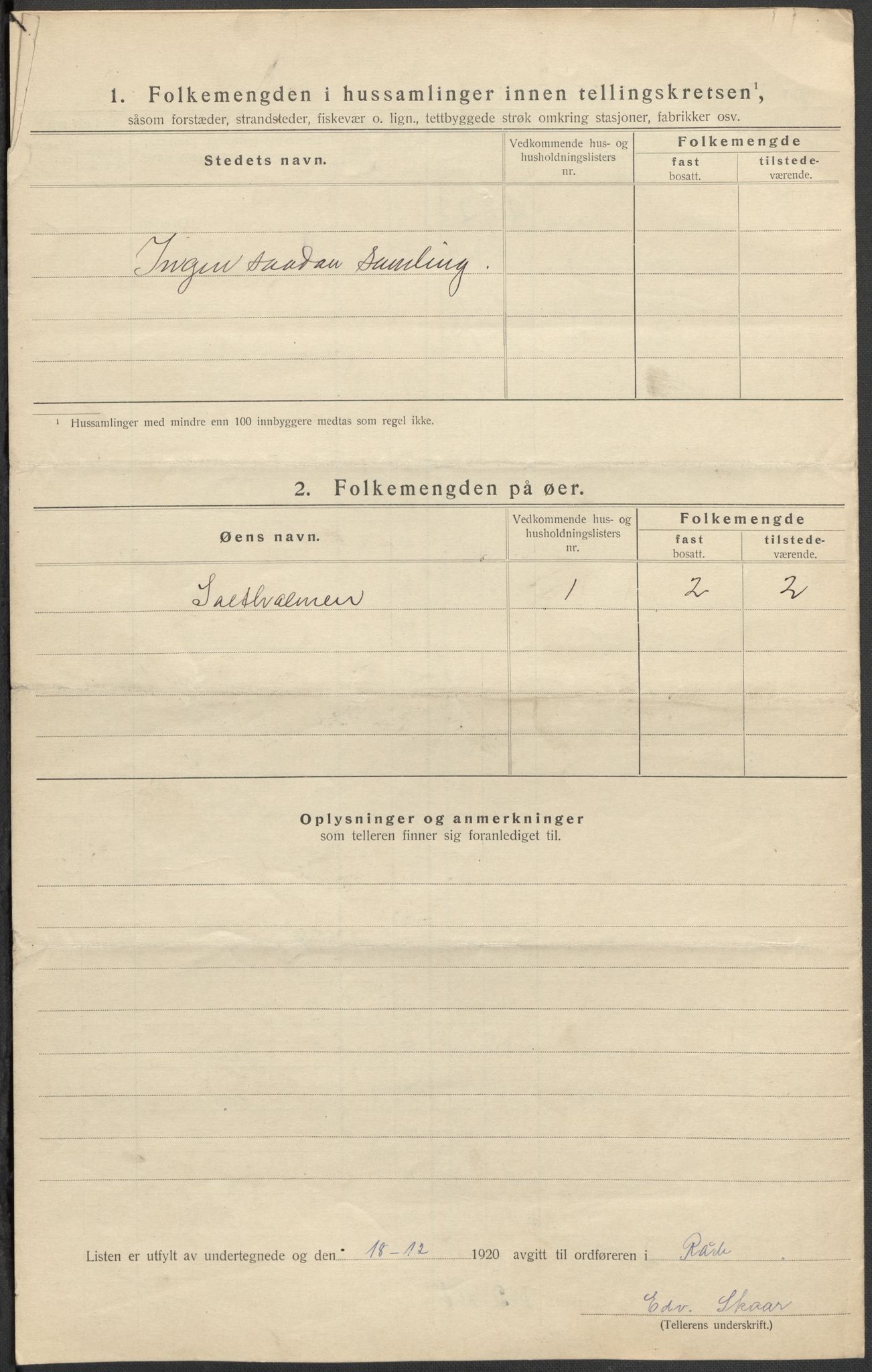 SAO, Folketelling 1920 for 0135 Råde herred, 1920, s. 33