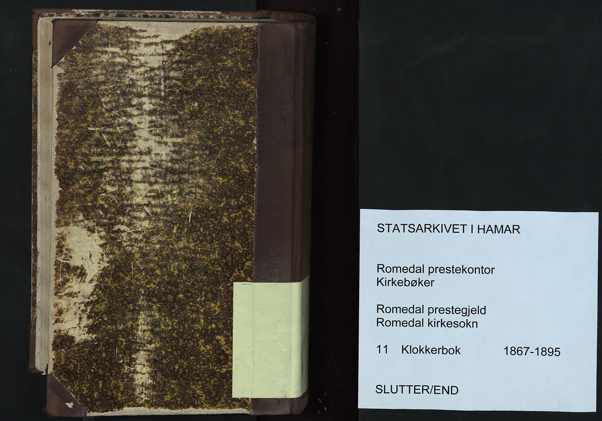 Romedal prestekontor, AV/SAH-PREST-004/L/L0011: Klokkerbok nr. 11, 1867-1895